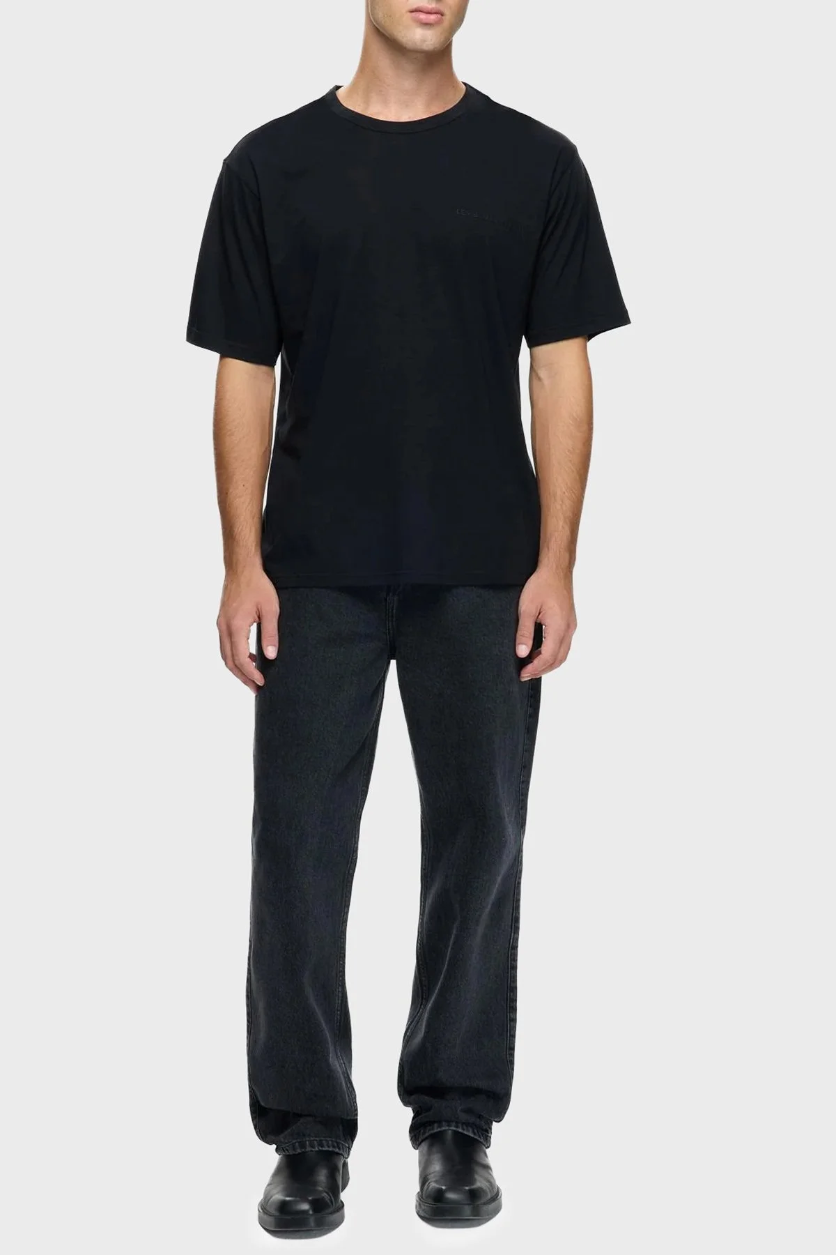 Les Benjamins Logolu Pamuklu Regular Fit Bisiklet Yaka Erkek T Shirt LB25FWCLAMUTS-401 SİYAH - 2