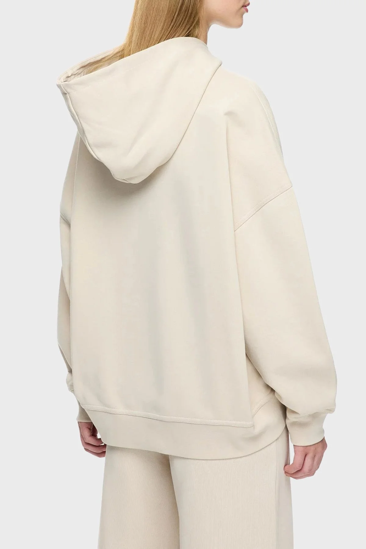 Les Benjamins Logolu Pamuklu Regular Fit Kapüşonlu Bayan Sweat LB25FWCLAFUHD-401 BEJ - 3