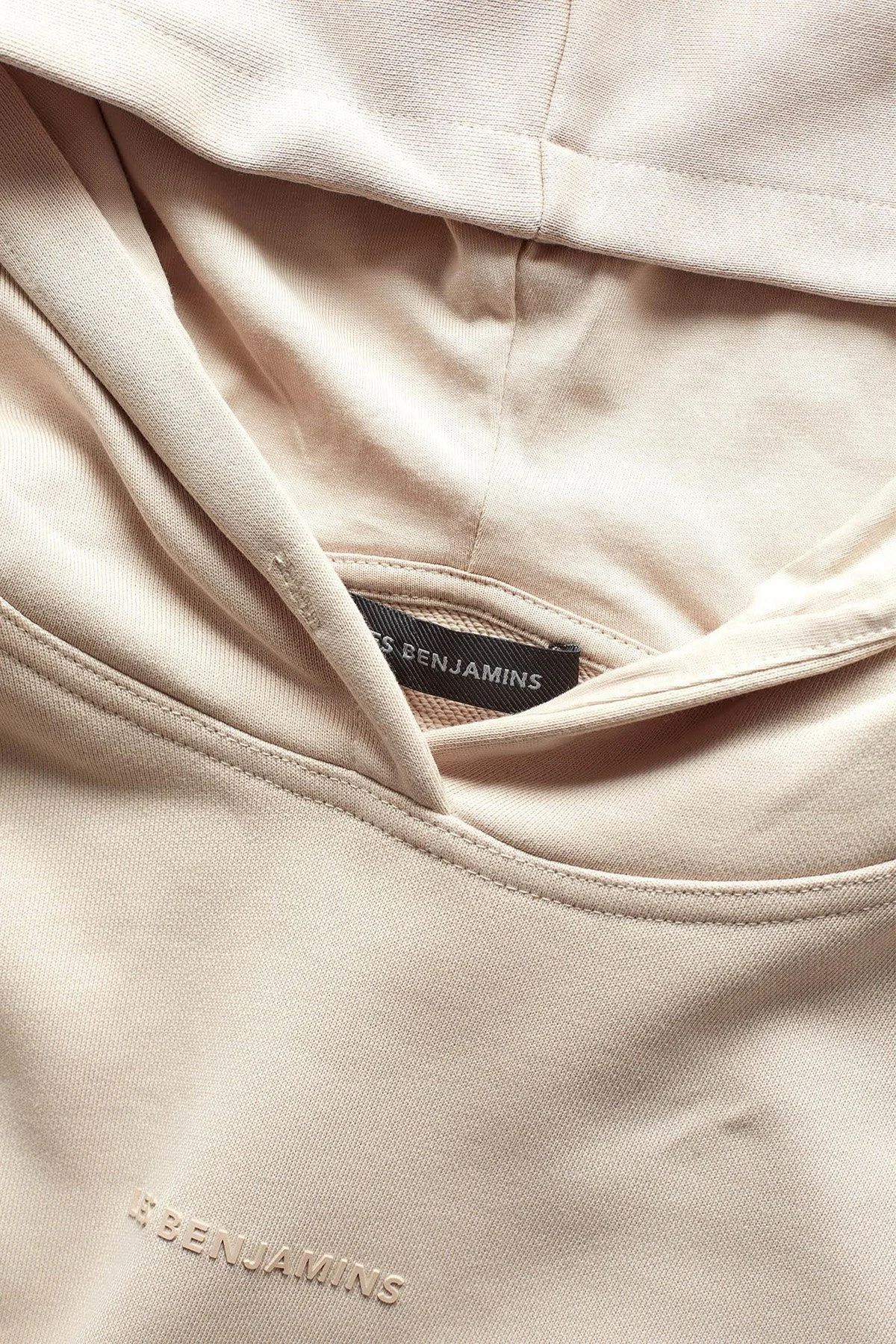 Les Benjamins Logolu Pamuklu Regular Fit Kapüşonlu Bayan Sweat LB25FWCLAFUHD-401 BEJ - 6