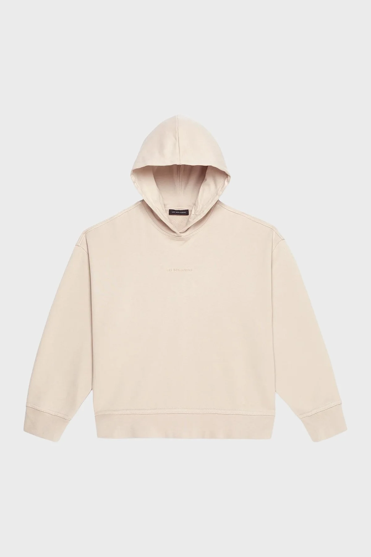 Les Benjamins Logolu Pamuklu Regular Fit Kapüşonlu Bayan Sweat LB25FWCLAFUHD-401 BEJ - 7