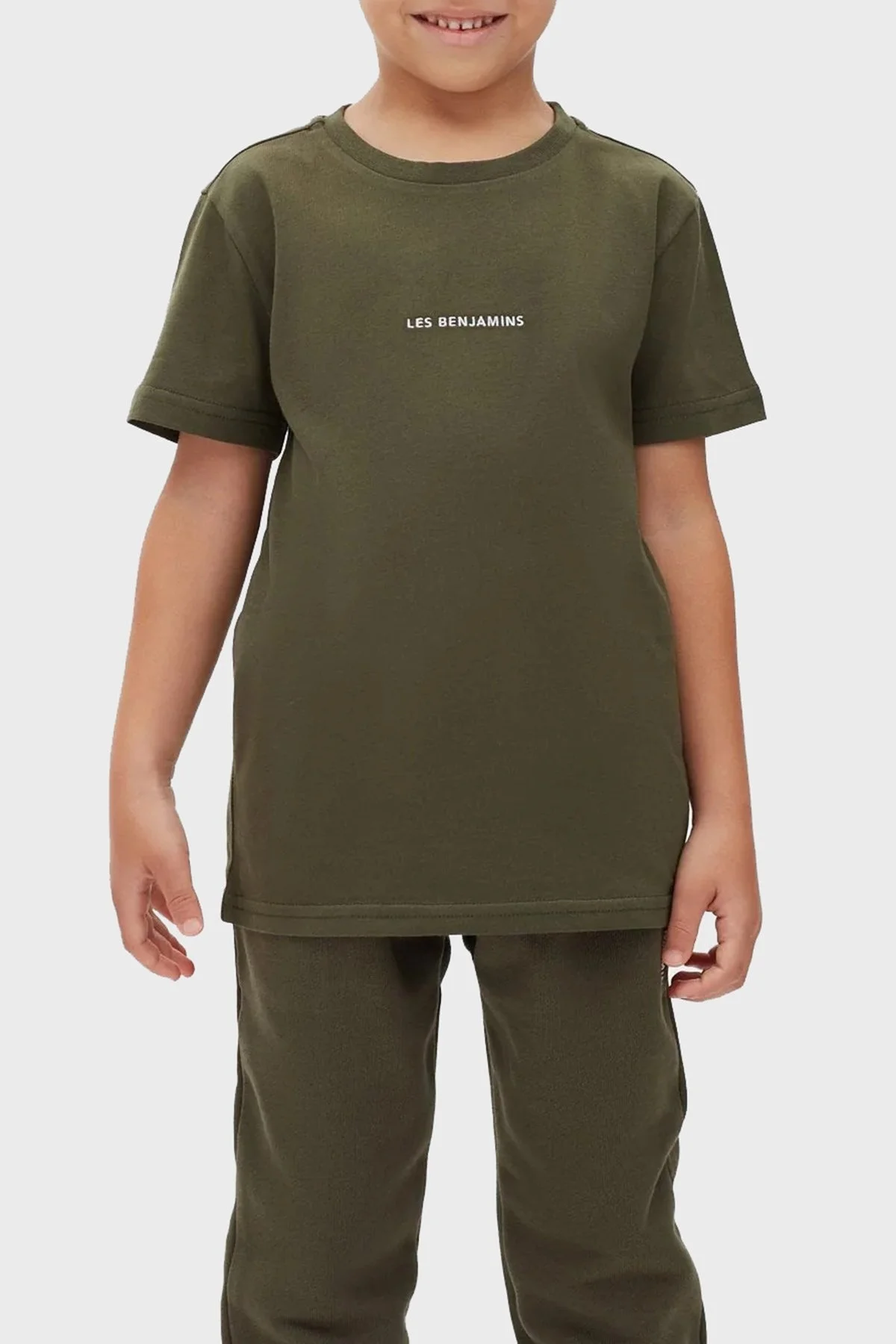 Les Benjamins Logolu Regular Fit Bisiklet Yaka % 100 Pamuk Unisex T Shirt LB22FWCHLCUTS-502 HAKİ - 1