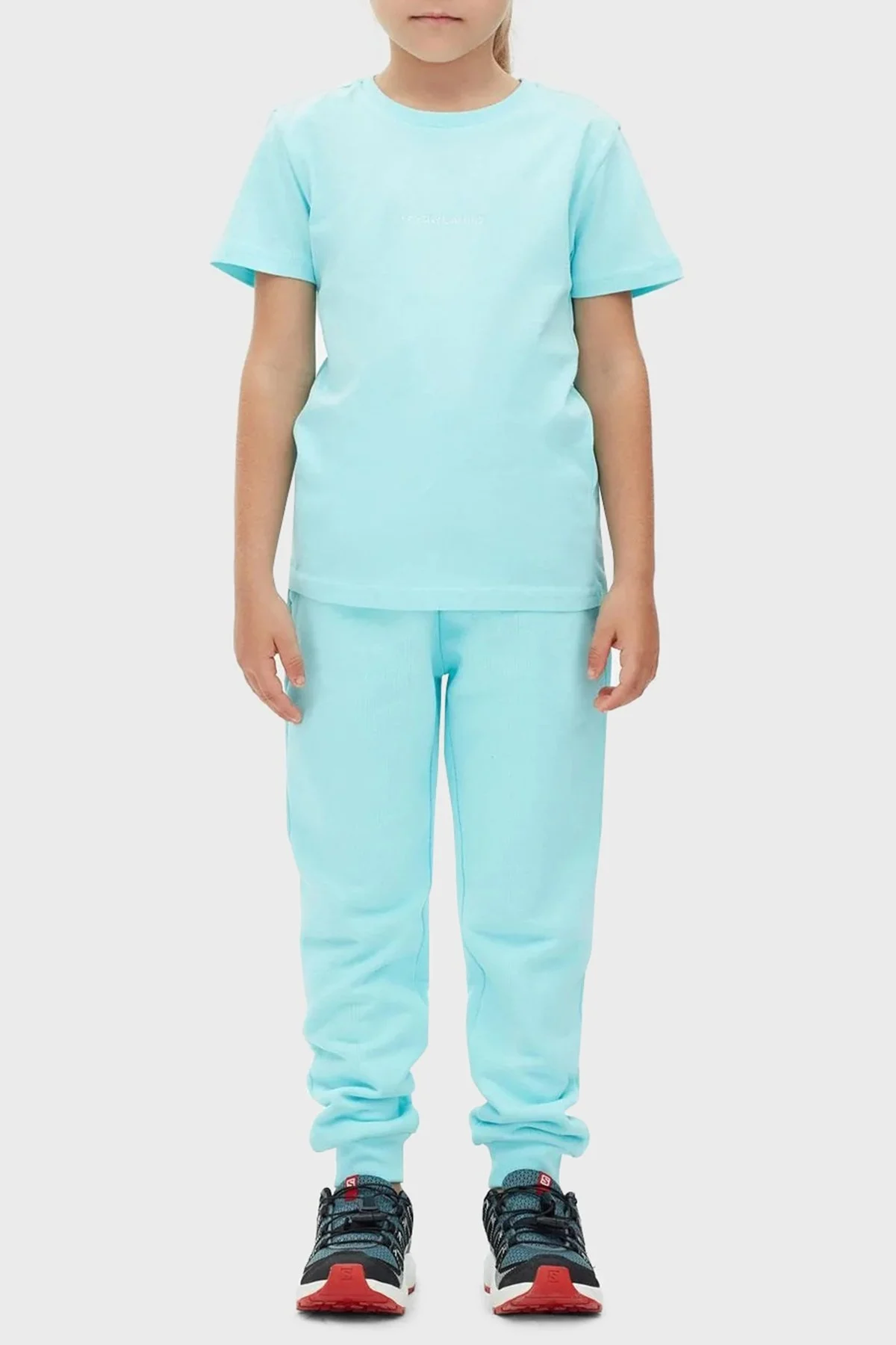 Les Benjamins Logolu Regular Fit Bisiklet Yaka % 100 Pamuk Unisex T Shirt LB22FWCHLCUTS-505 TURKUAZ - 2