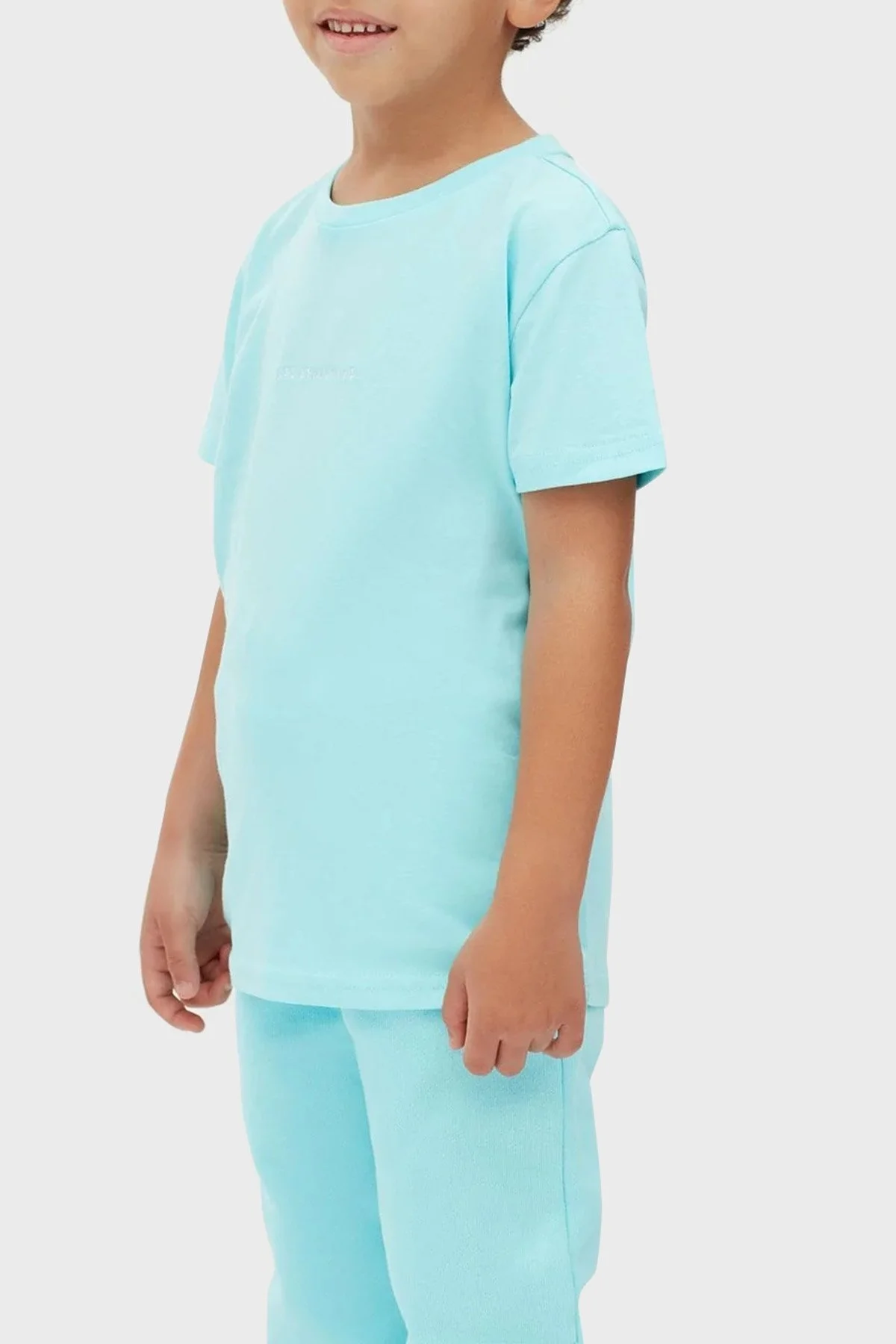 Les Benjamins Logolu Regular Fit Bisiklet Yaka % 100 Pamuk Unisex T Shirt LB22FWCHLCUTS-505 TURKUAZ - 4