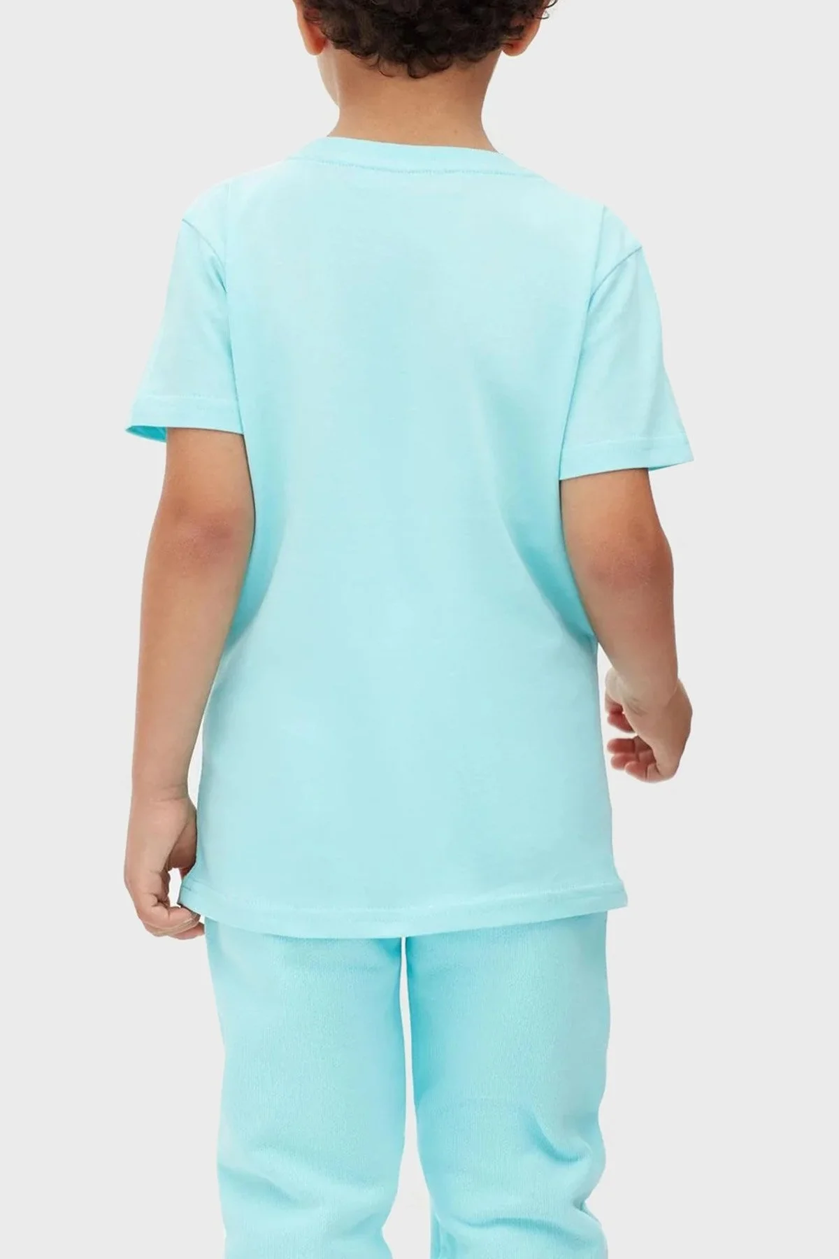 Les Benjamins Logolu Regular Fit Bisiklet Yaka % 100 Pamuk Unisex T Shirt LB22FWCHLCUTS-505 TURKUAZ - 5