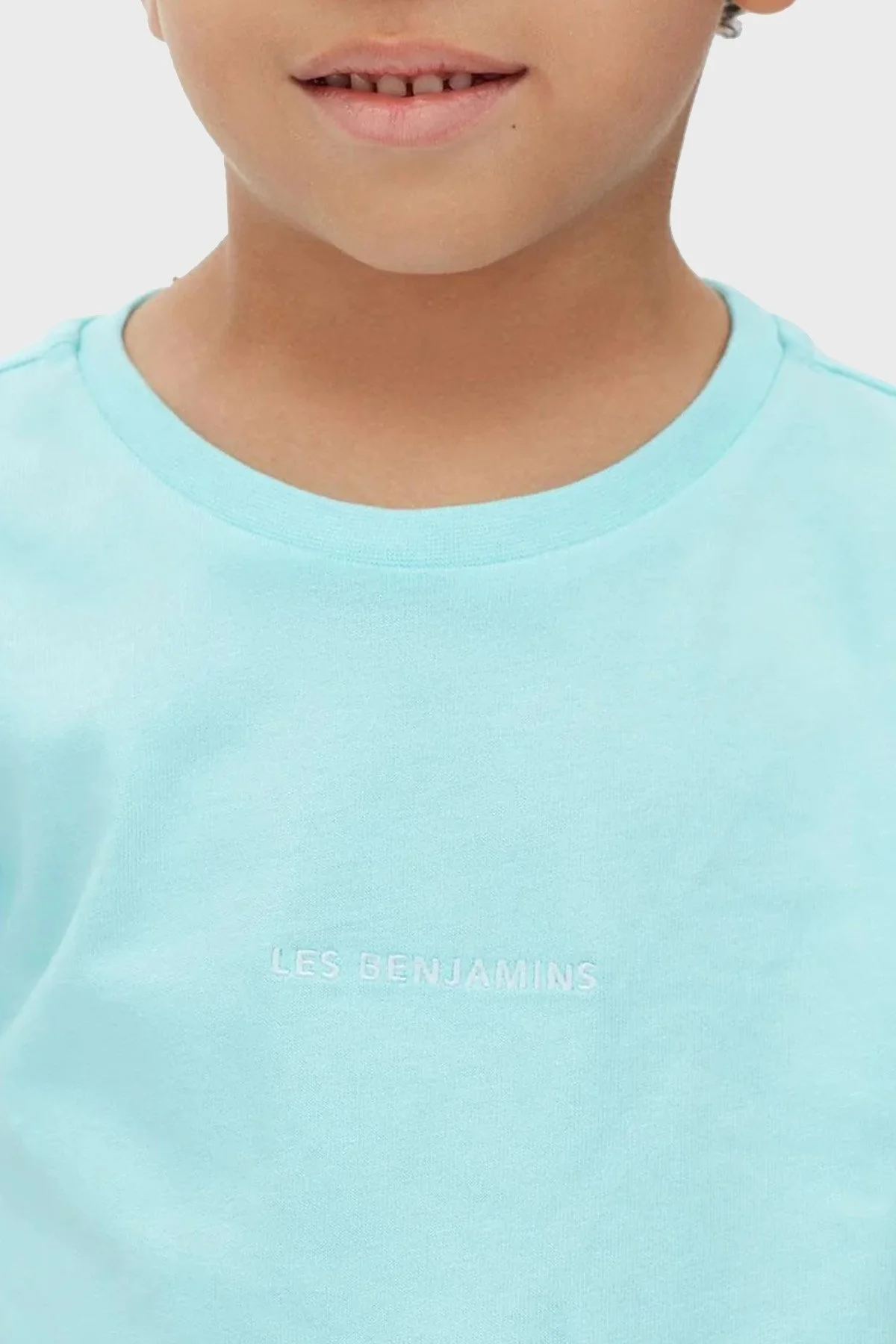 Les Benjamins Logolu Regular Fit Bisiklet Yaka % 100 Pamuk Unisex T Shirt LB22FWCHLCUTS-505 TURKUAZ - 6