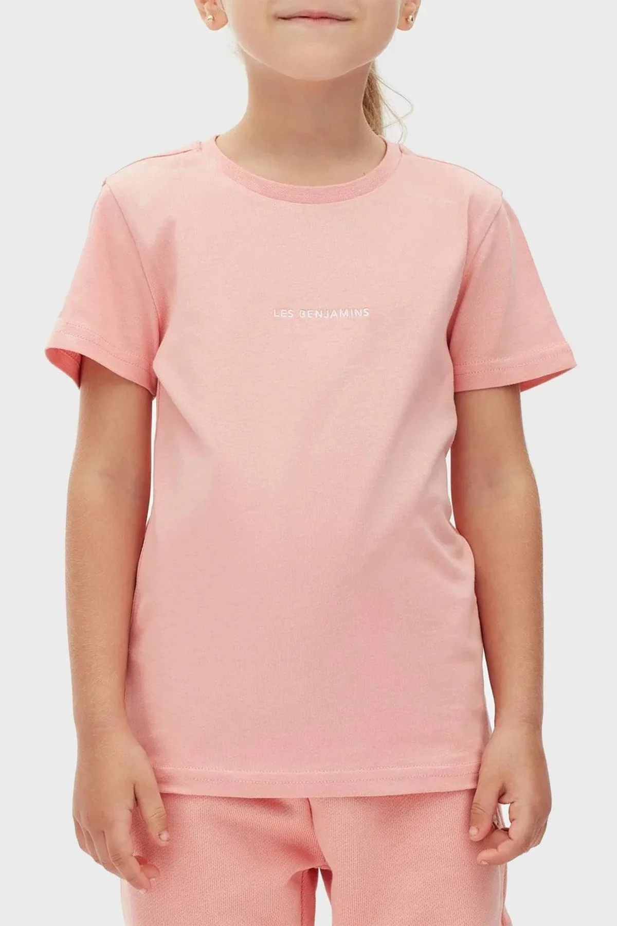 Les Benjamins Logolu Regular Fit Bisiklet Yaka % 100 Pamuk Unisex T Shirt LB22FWCHLCUTS-506 CORAL - 1