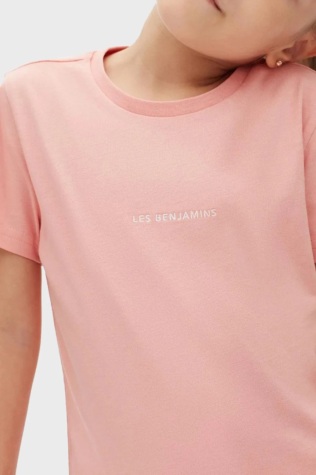 Les Benjamins Logolu Regular Fit Bisiklet Yaka % 100 Pamuk Unisex T Shirt LB22FWCHLCUTS-506 CORAL - 7