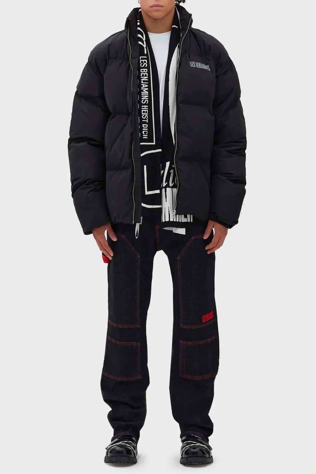 Les Benjamins Logolu Regular Fit Dik Yaka Erkek Mont LB22FWGASMUCA-004 SİYAH - 4