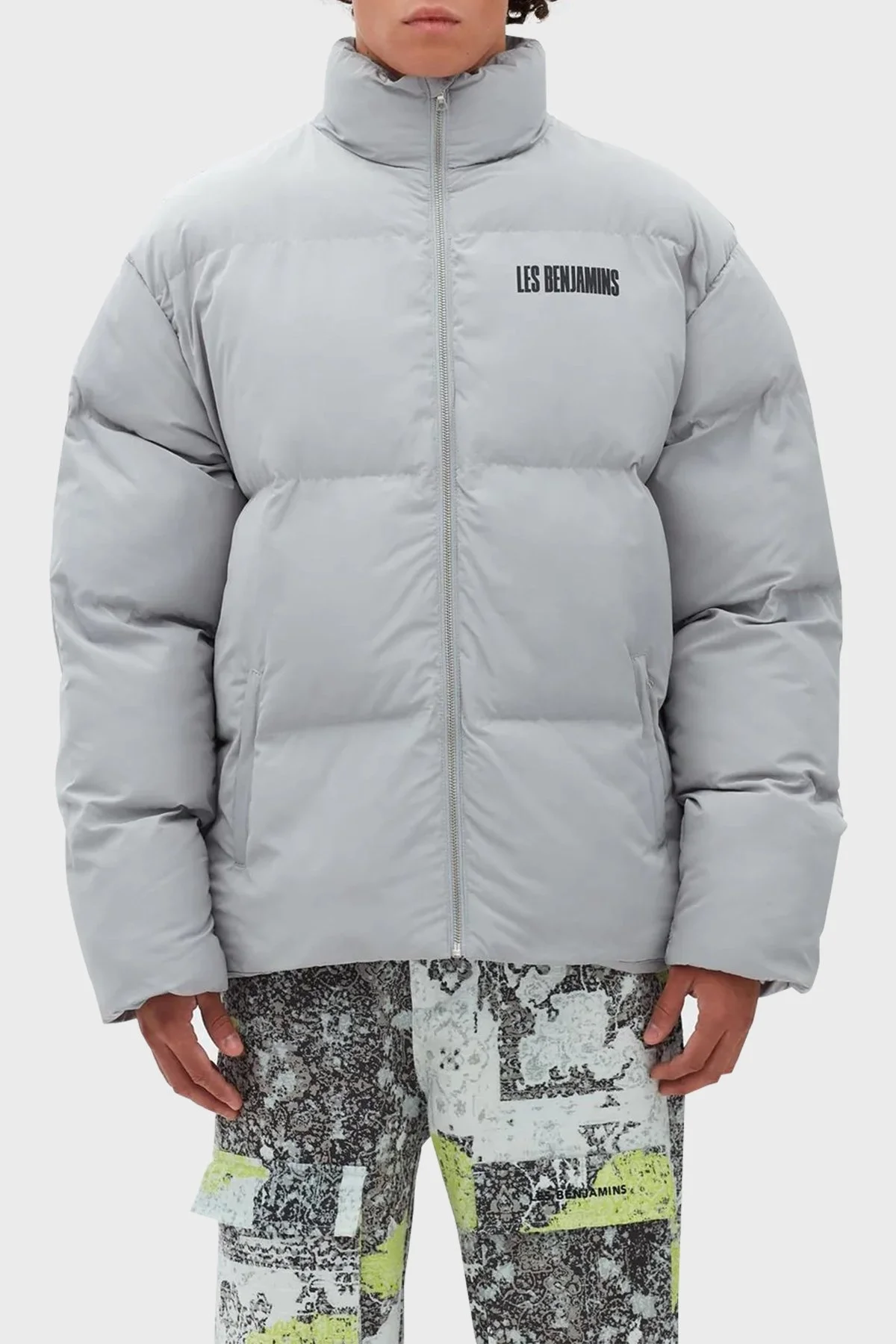 Les Benjamins Logolu Regular Fit Dik Yaka Erkek Mont LB22FWGASMUCA-005 GRİ - 1