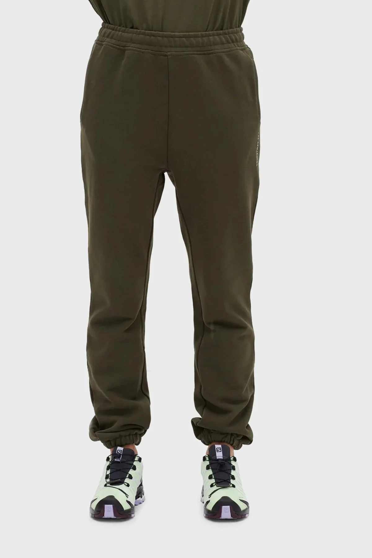 Les Benjamins Logolu Regular Fit Elastik Bel Bantlı Cepli % 100 Pamuk Bayan Pantolon LB22FWESSFUSP-302 HAKİ - 2