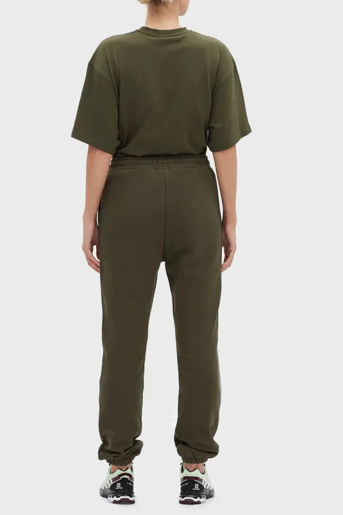 Les Benjamins Logolu Regular Fit Elastik Bel Bantlı Cepli % 100 Pamuk Bayan Pantolon LB22FWESSFUSP-302 HAKİ - 5