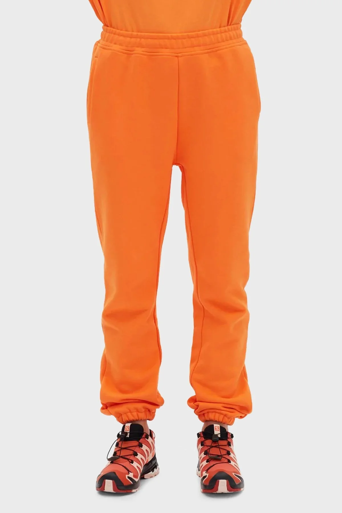 Les Benjamins Logolu Regular Fit Elastik Bel Bantlı Cepli % 100 Pamuk Bayan Pantolon LB22FWESSFUSP-304 ORANGE - 8