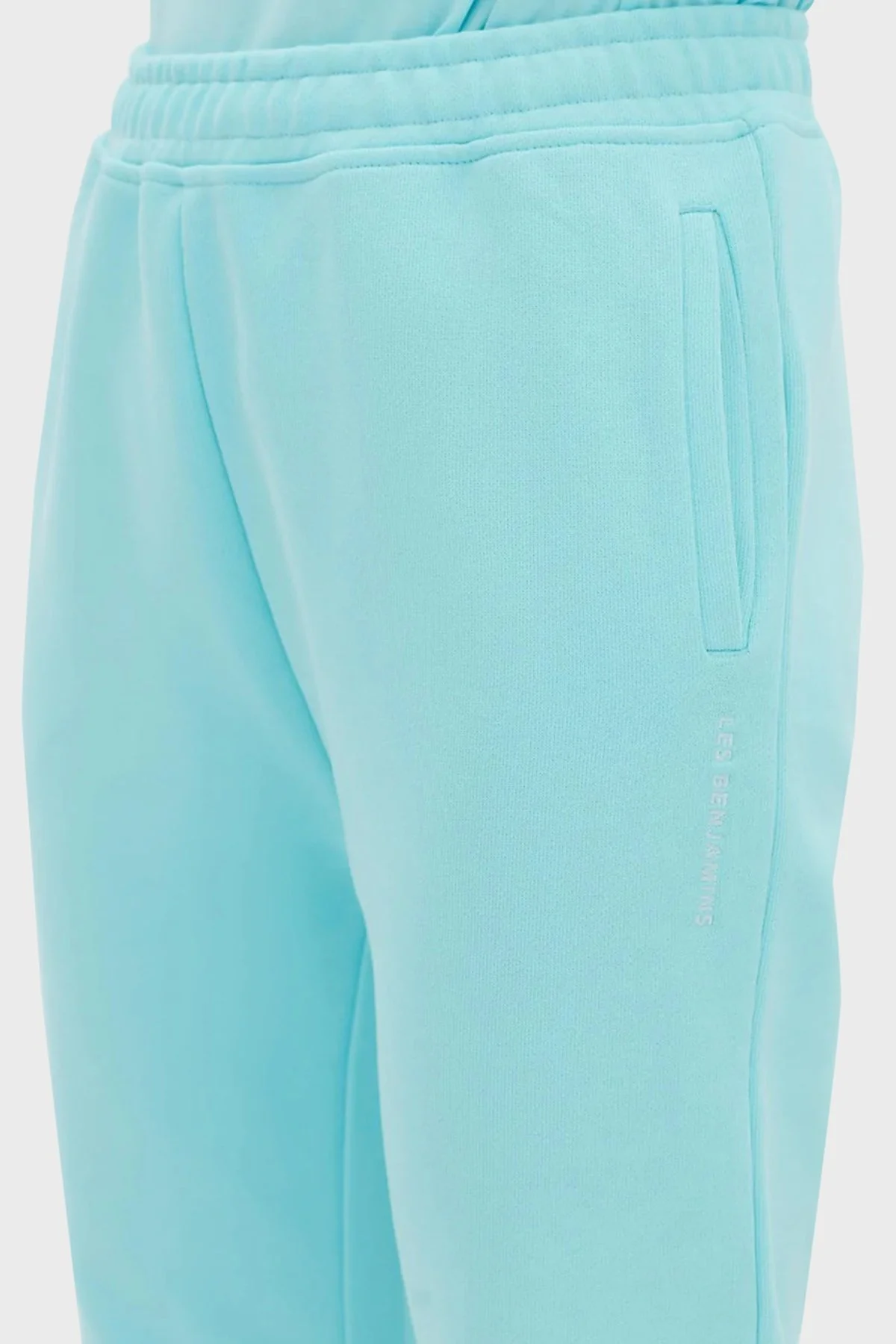 Les Benjamins Logolu Regular Fit Elastik Bel Bantlı Cepli % 100 Pamuk Bayan Pantolon LB22FWESSFUSP-305 TURKUAZ - 11