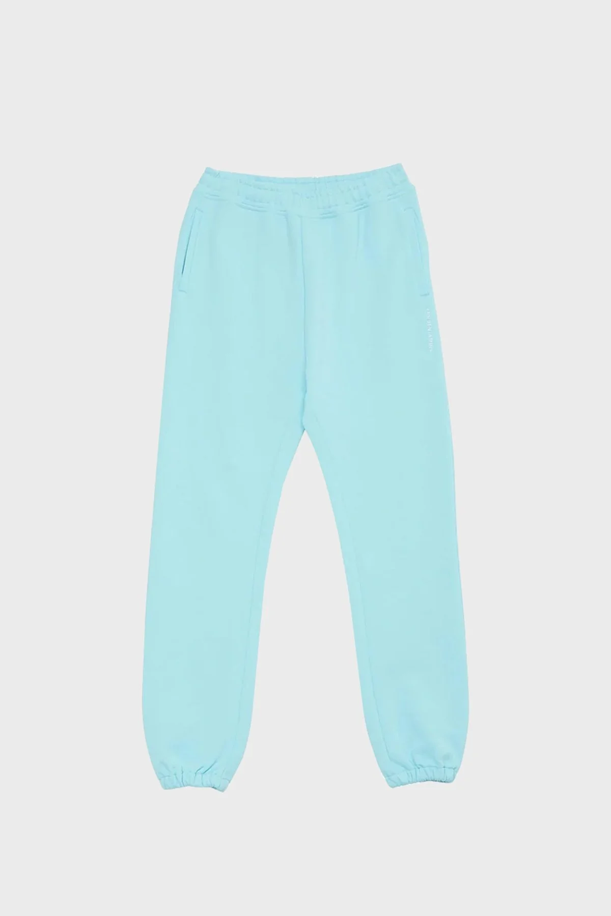 Les Benjamins Logolu Regular Fit Elastik Bel Bantlı Cepli % 100 Pamuk Bayan Pantolon LB22FWESSFUSP-305 TURKUAZ - 12