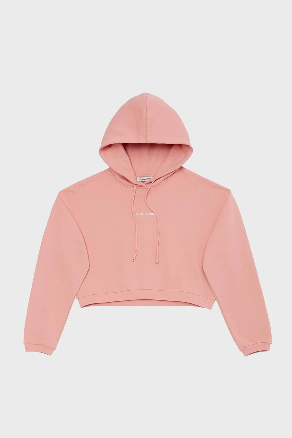 Les Benjamins Logolu Regular Fit Kapüşonlu % 100 Pamuk Crop Bayan Sweat LB22FWESSFUHD-306 CORAL - 6