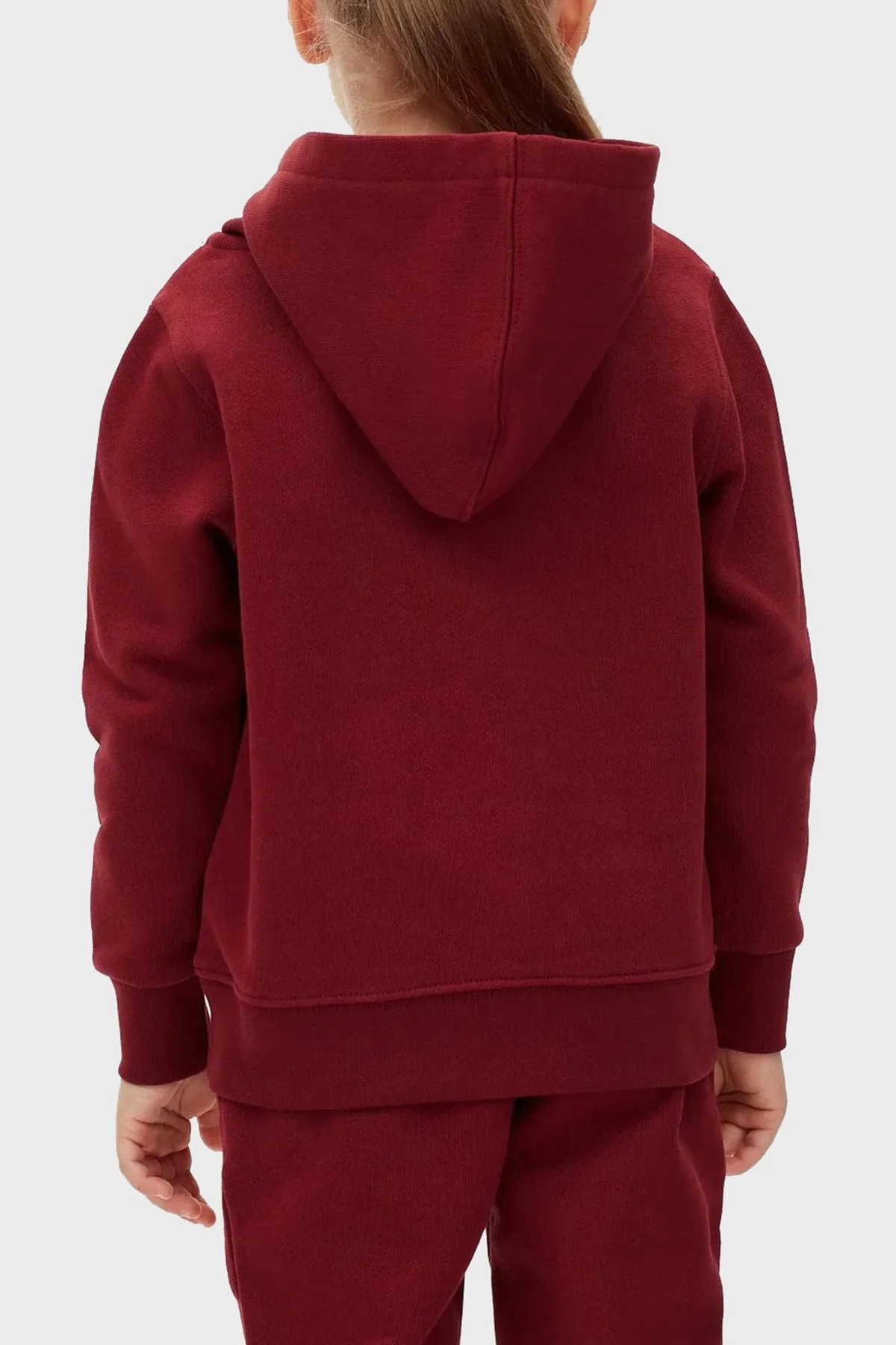 Les Benjamins Logolu Regular Fit Kapüşonlu Kanguru Cepli % 100 Pamuk Unisex Sweat LB22FWCHLCUHD-501 BORDO - 5