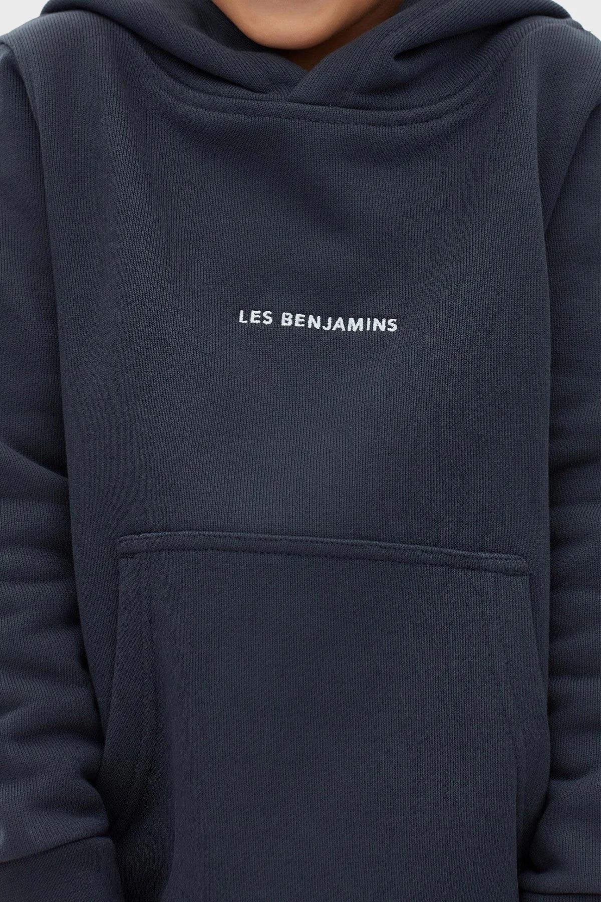 Les Benjamins Logolu Regular Fit Kapüşonlu Kanguru Cepli % 100 Pamuk Unisex Sweat LB22FWCHLCUHD-503 LACİVERT - 6