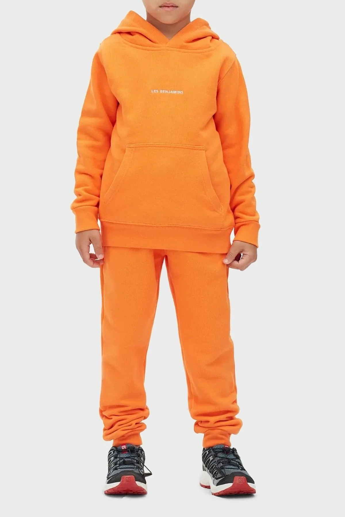 Les Benjamins Logolu Regular Fit Kapüşonlu Kanguru Cepli % 100 Pamuk Unisex Sweat LB22FWCHLCUHD-504 ORANGE - 2