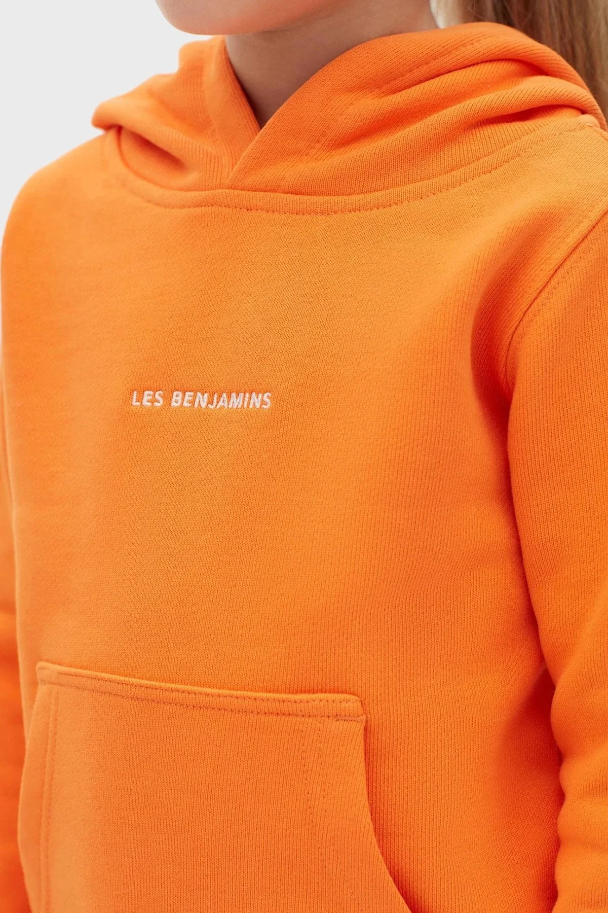 Les Benjamins Logolu Regular Fit Kapüşonlu Kanguru Cepli % 100 Pamuk Unisex Sweat LB22FWCHLCUHD-504 ORANGE - 6