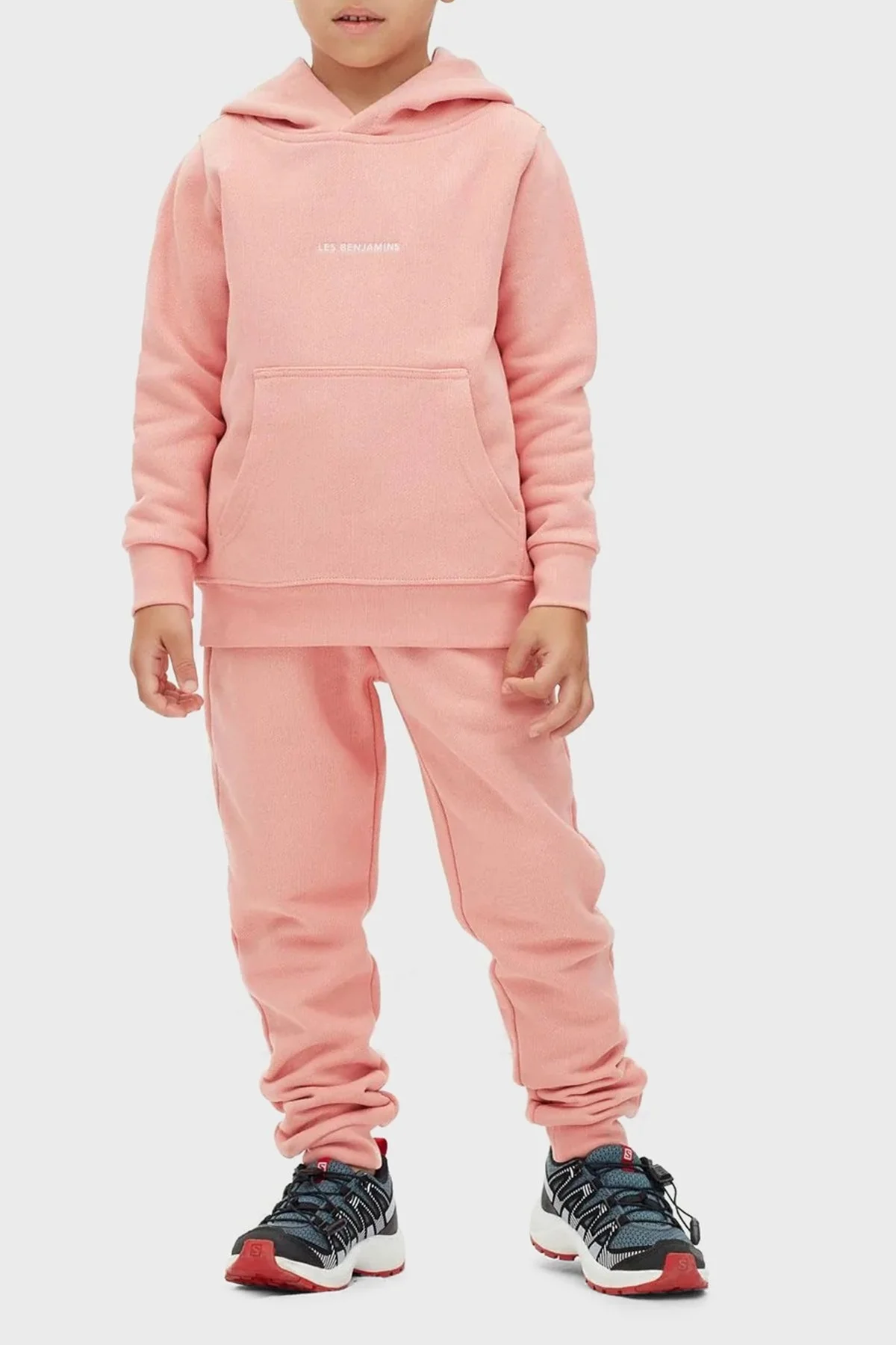 Les Benjamins Logolu Regular Fit Kapüşonlu Kanguru Cepli % 100 Pamuk Unisex Sweat LB22FWCHLCUHD-506 CORAL - 2