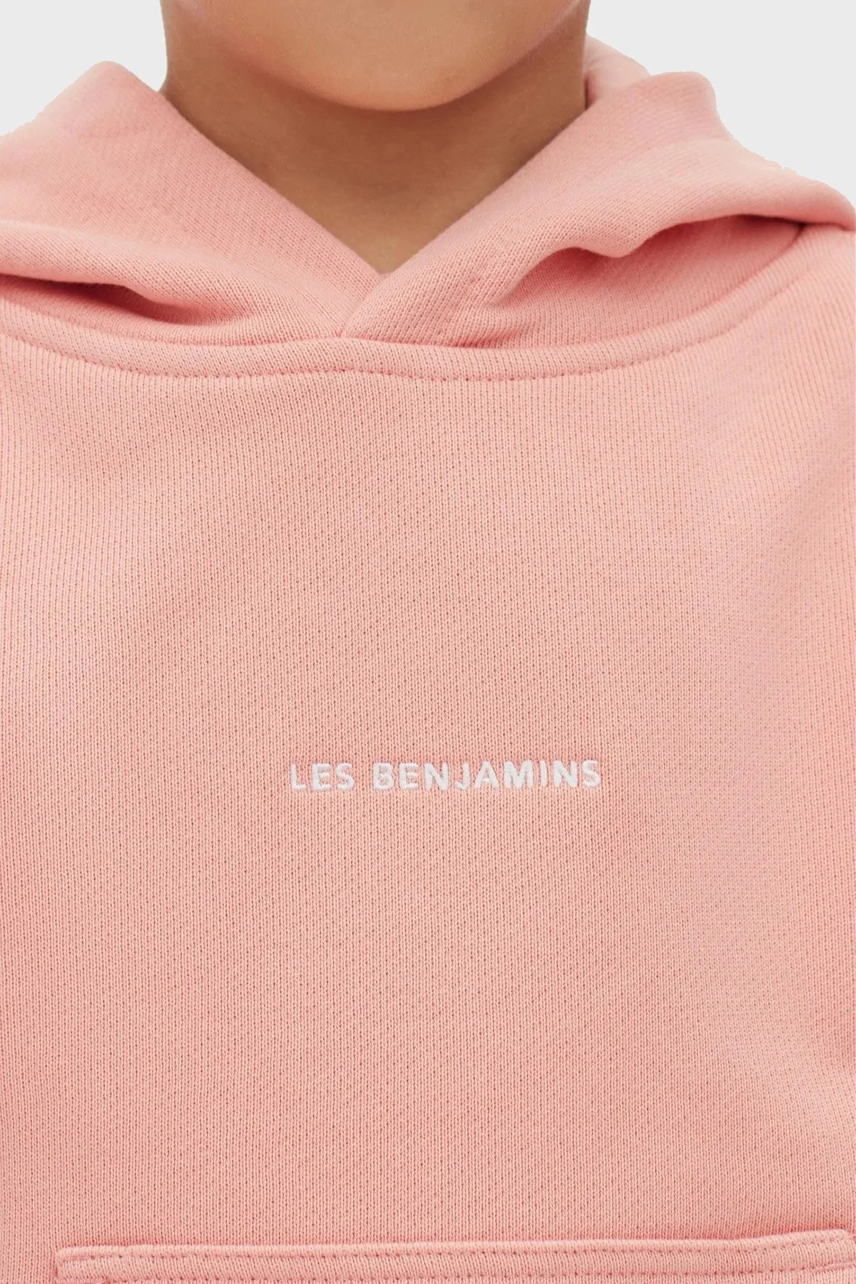Les Benjamins Logolu Regular Fit Kapüşonlu Kanguru Cepli % 100 Pamuk Unisex Sweat LB22FWCHLCUHD-506 CORAL - 5
