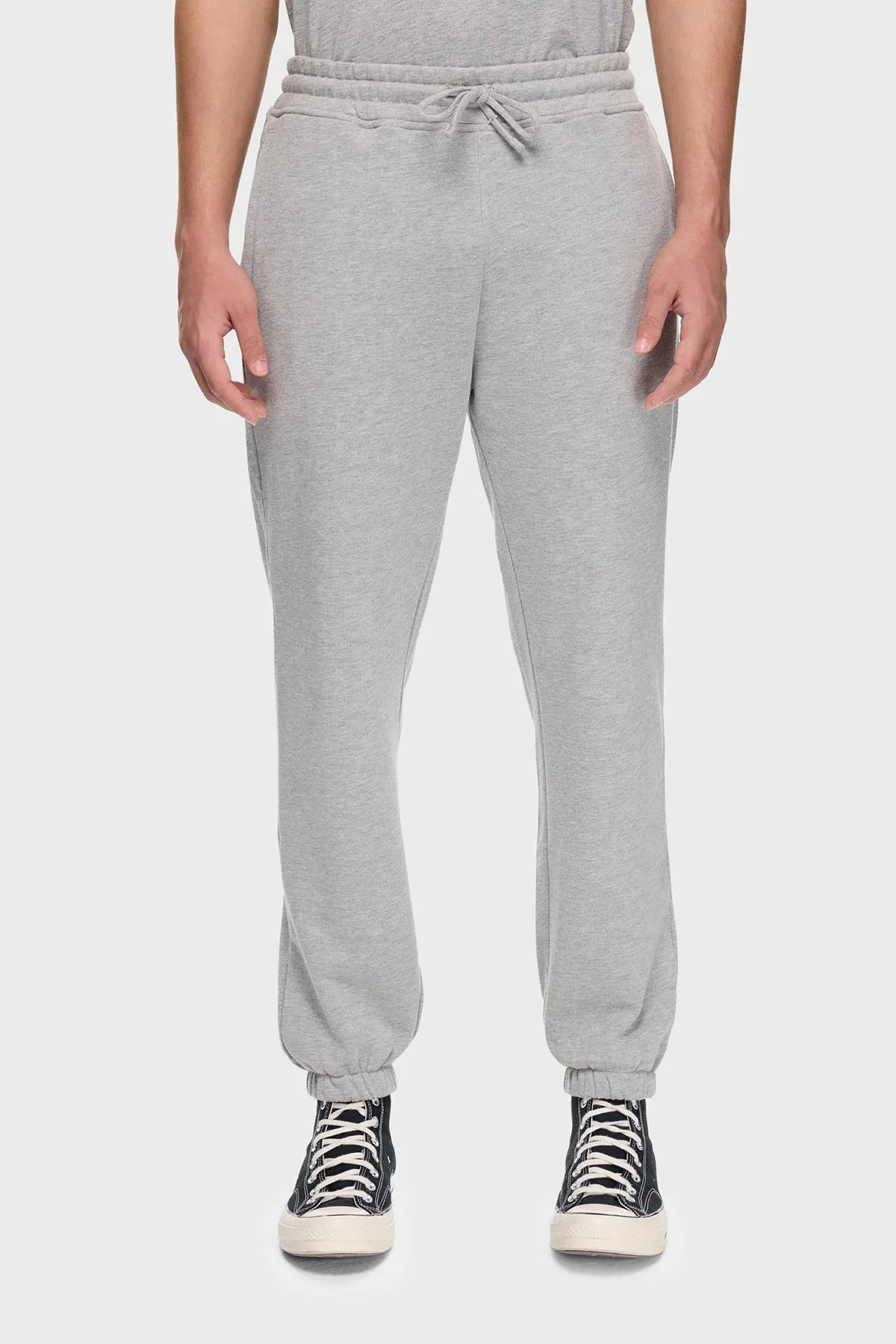 Les Benjamins Logolu Regular Fit Normal Bel Ribanalı Paça Jogger Erkek Pantolon LBNOOSCORMUSP-308 AÇIK GRİ - 1