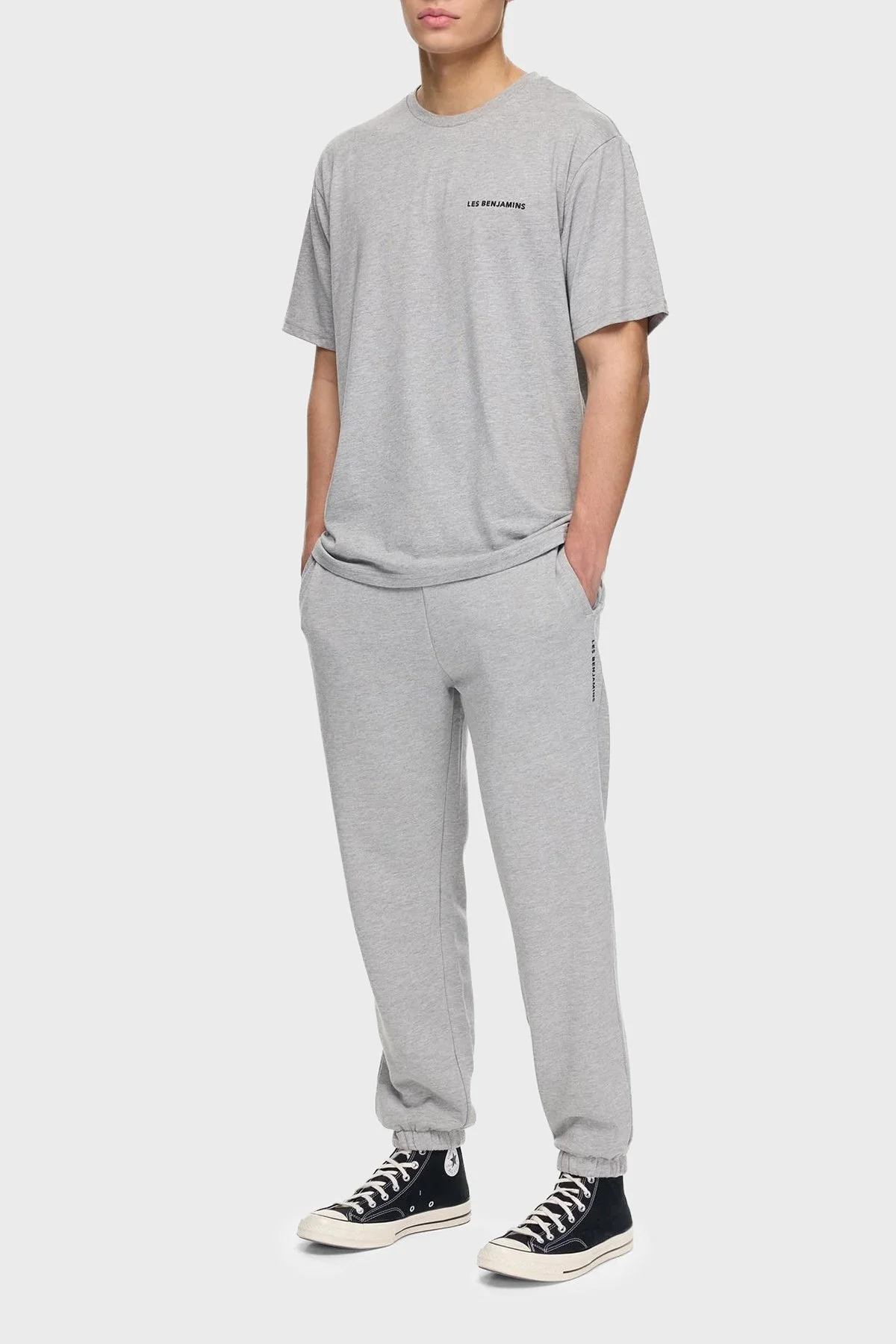 Les Benjamins Logolu Regular Fit Normal Bel Ribanalı Paça Jogger Erkek Pantolon LBNOOSCORMUSP-308 AÇIK GRİ - 3