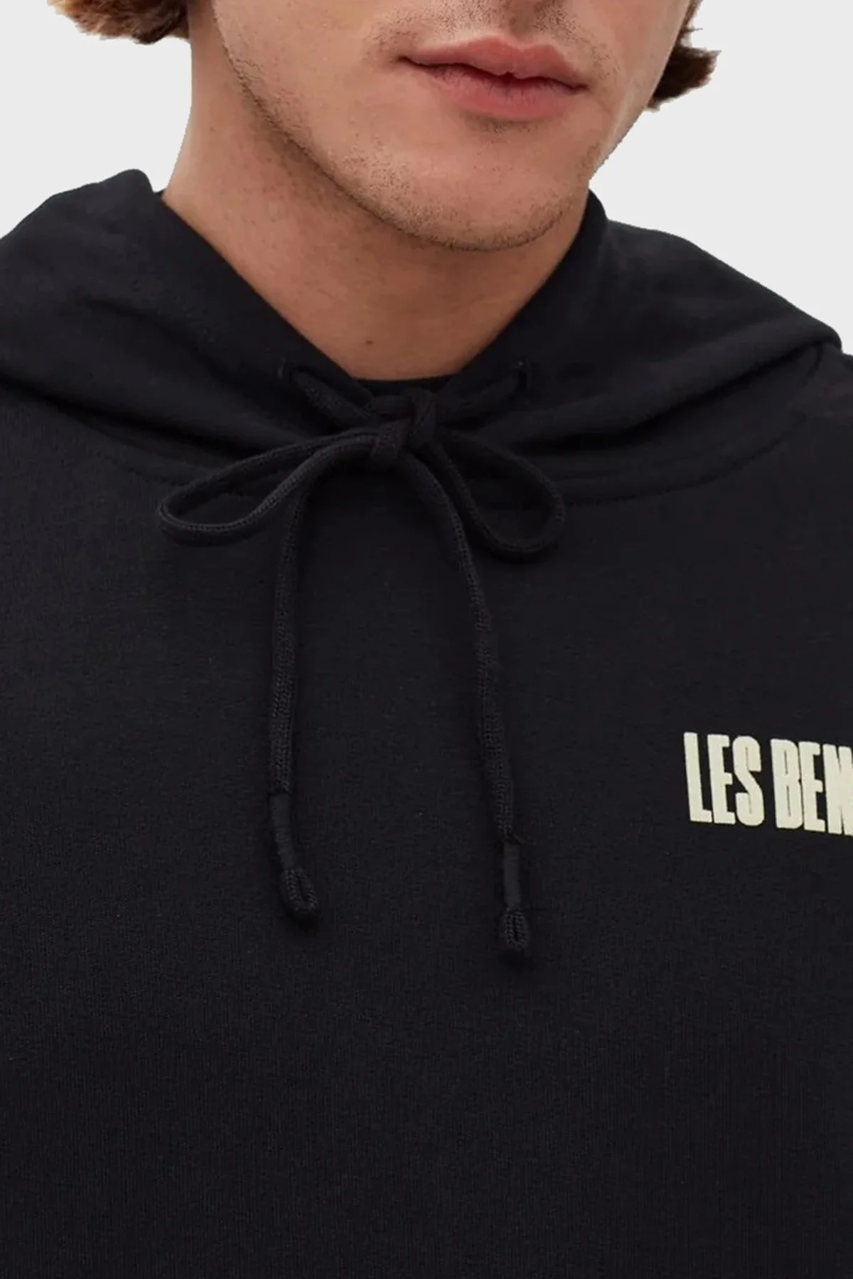 Les Benjamins Logolu Sırt Baskılı Kanguru Cepli Kapüşonlu Relaxed Fit Erkek Sweat LB22FWGASMUHD-004 SİYAH - 4