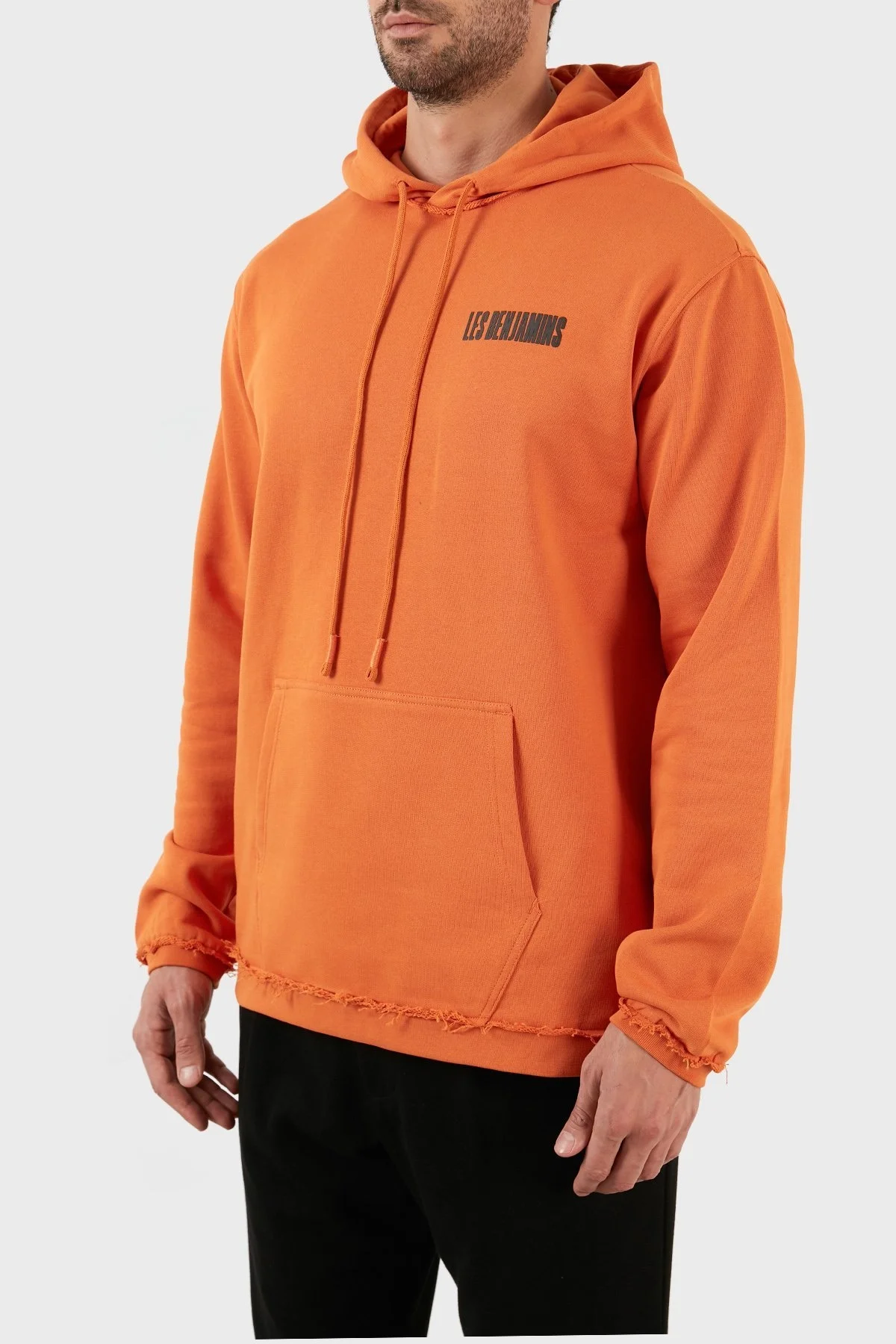 Les Benjamins Logolu Sırt Baskılı Kanguru Cepli Kapüşonlu Relaxed Fit Erkek Sweat LB22FWGASMUHD-005 Tarçın - 2