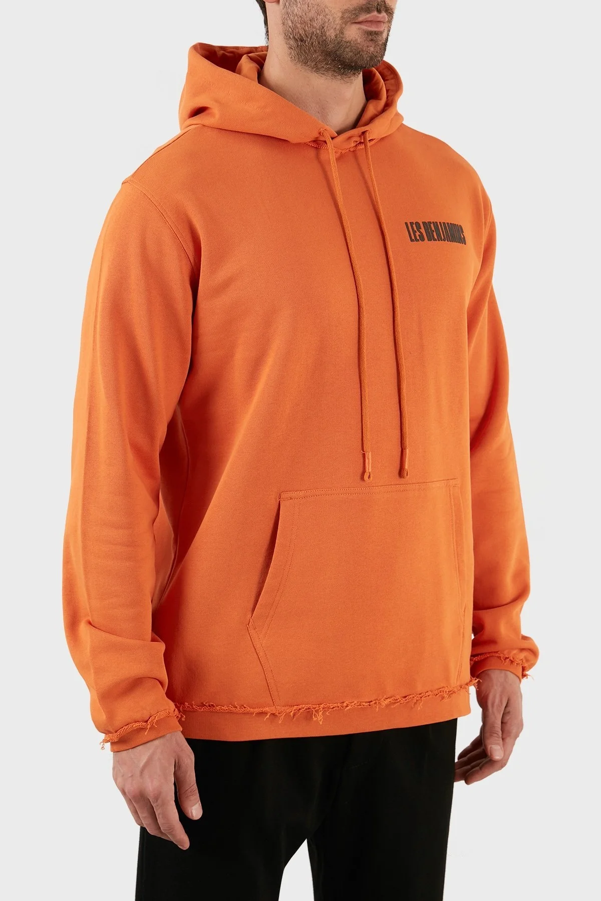 Les Benjamins Logolu Sırt Baskılı Kanguru Cepli Kapüşonlu Relaxed Fit Erkek Sweat LB22FWGASMUHD-005 Tarçın - 3