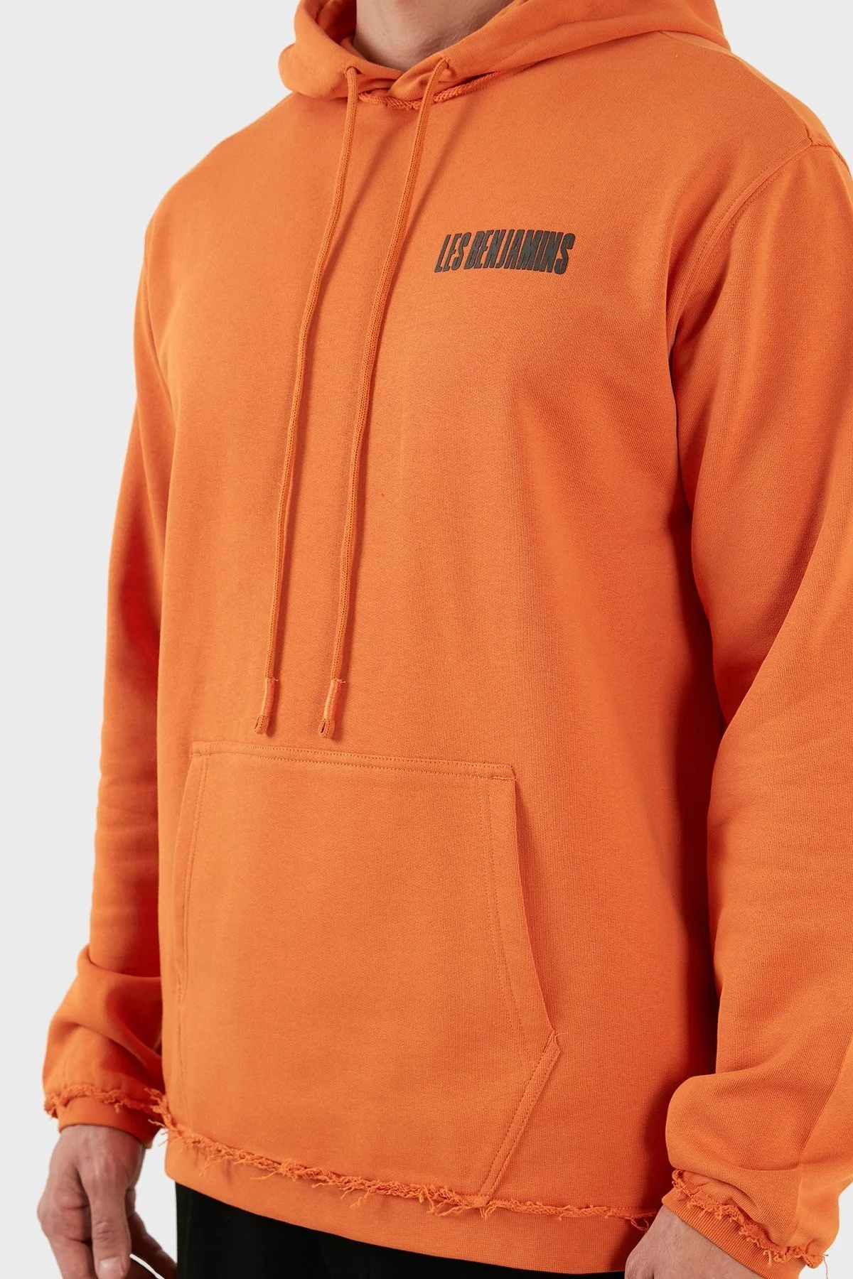 Les Benjamins Logolu Sırt Baskılı Kanguru Cepli Kapüşonlu Relaxed Fit Erkek Sweat LB22FWGASMUHD-005 Tarçın - 4