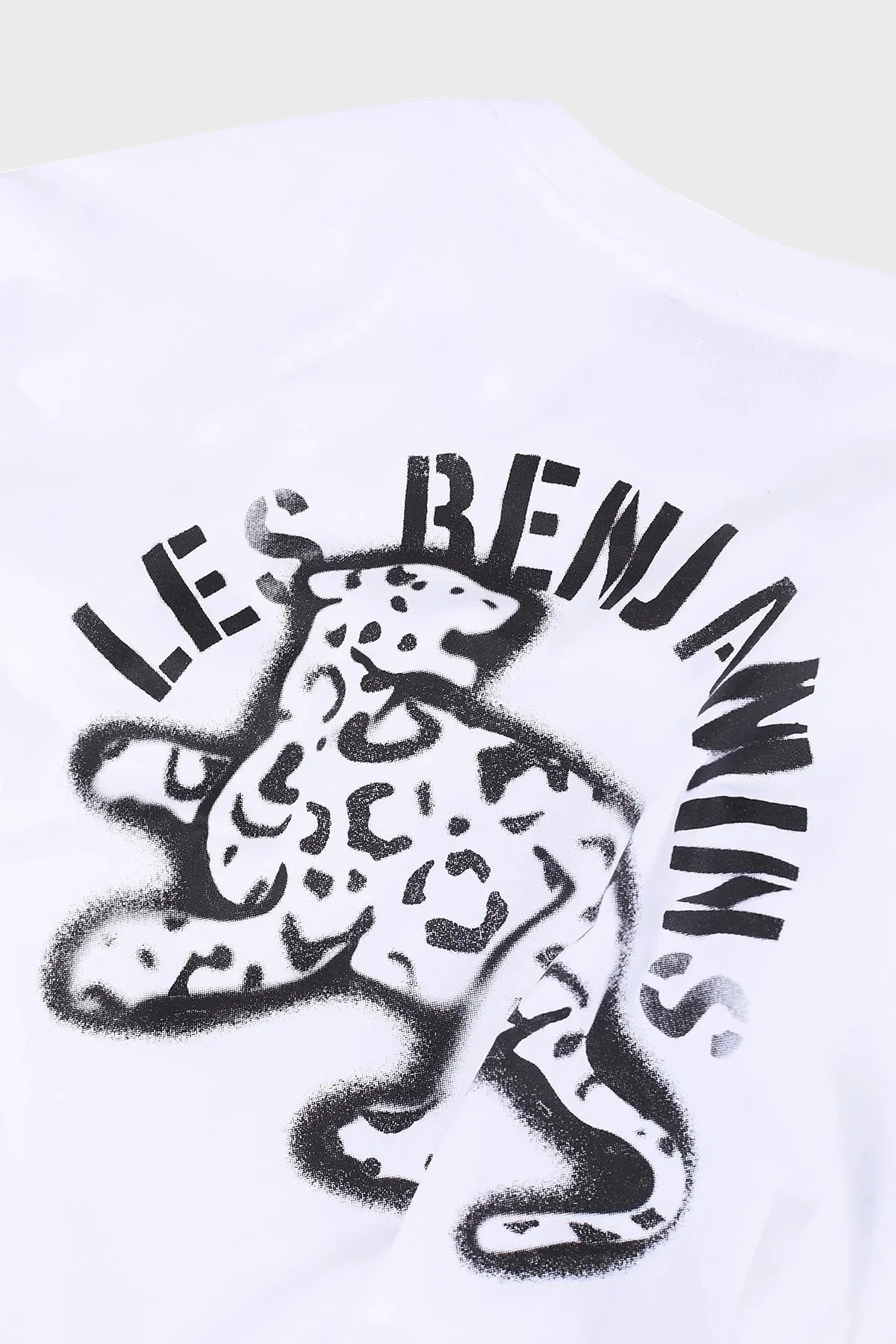Les Benjamins Ön ve Arka Baskılı % 100 Pamuk Regular Fit Bayan T Shirt LB25SSUNLFUTS-010 BEYAZ - 5