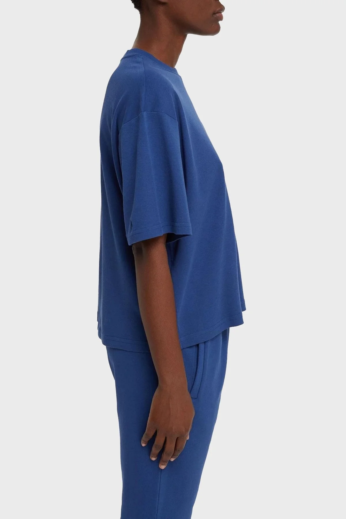 Les Benjamins Oversize Bisiklet Yaka % 100 Pamuk Bayan T Shirt LB21SSCORFUOT-002 LACİVERT - 3