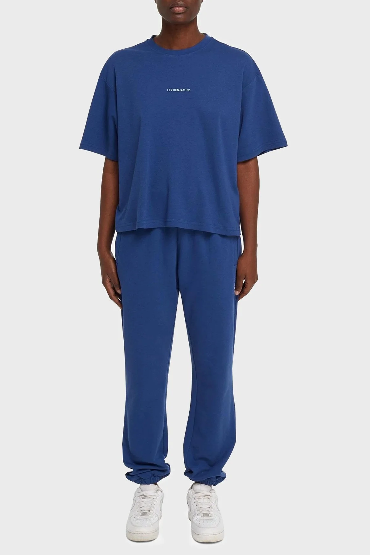 Les Benjamins Oversize Bisiklet Yaka % 100 Pamuk Bayan T Shirt LB21SSCORFUOT-002 LACİVERT - 4