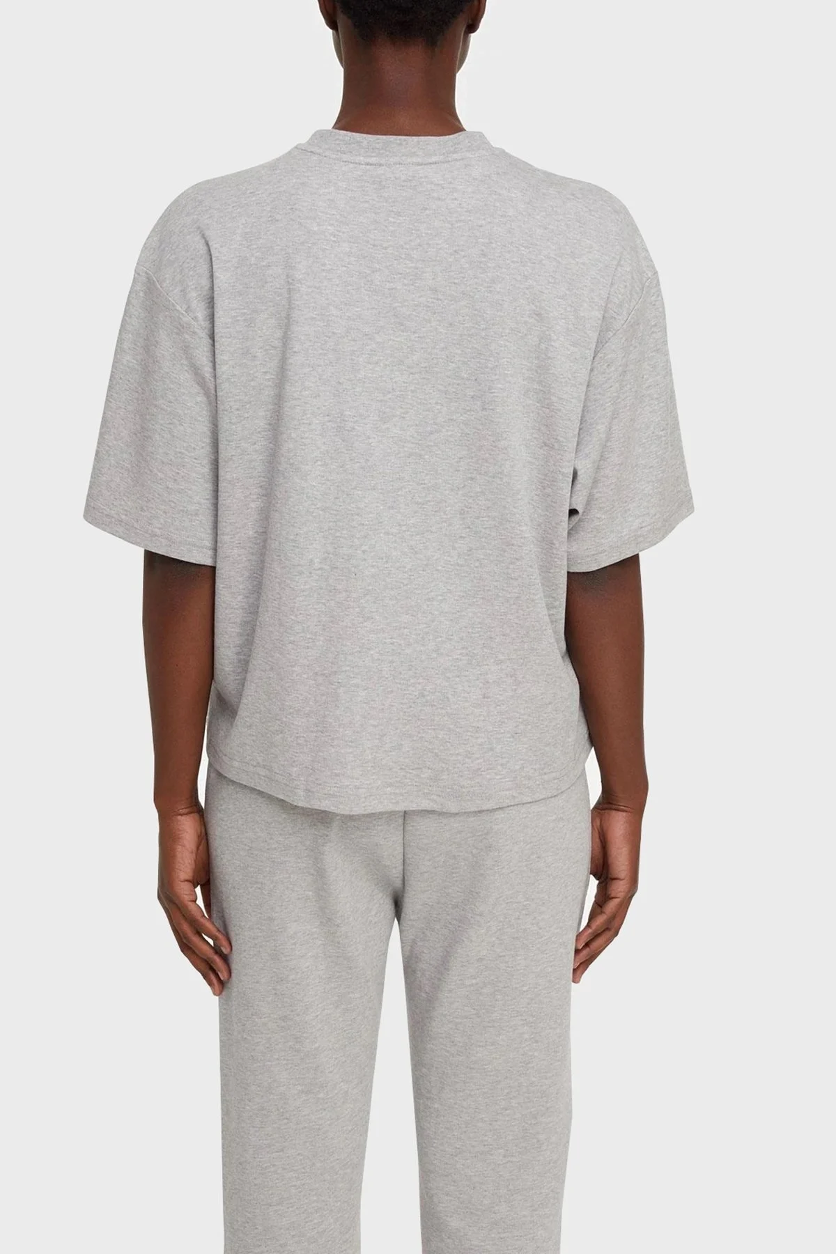 Les Benjamins Oversize Bisiklet Yaka % 100 Pamuk Bayan T Shirt LB21SSCORFUOT-003 AÇIK GRİ - 2