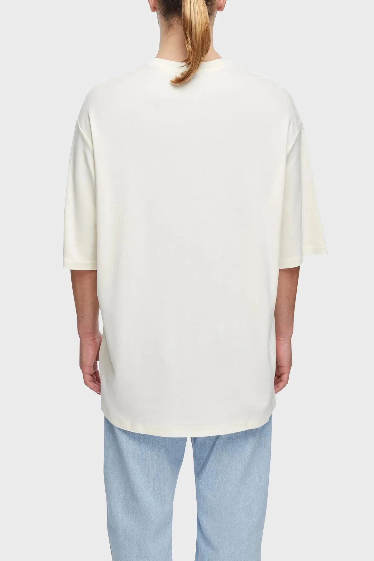 Les Benjamins Oversize Bisiklet Yaka % 100 Pamuk Erkek T Shirt LB21SSCORMUOT-004 EKRU - 3