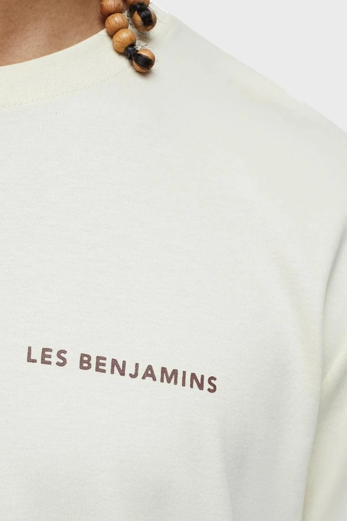 Les Benjamins Oversize Bisiklet Yaka % 100 Pamuk Erkek T Shirt LB21SSCORMUOT-004 EKRU - 6