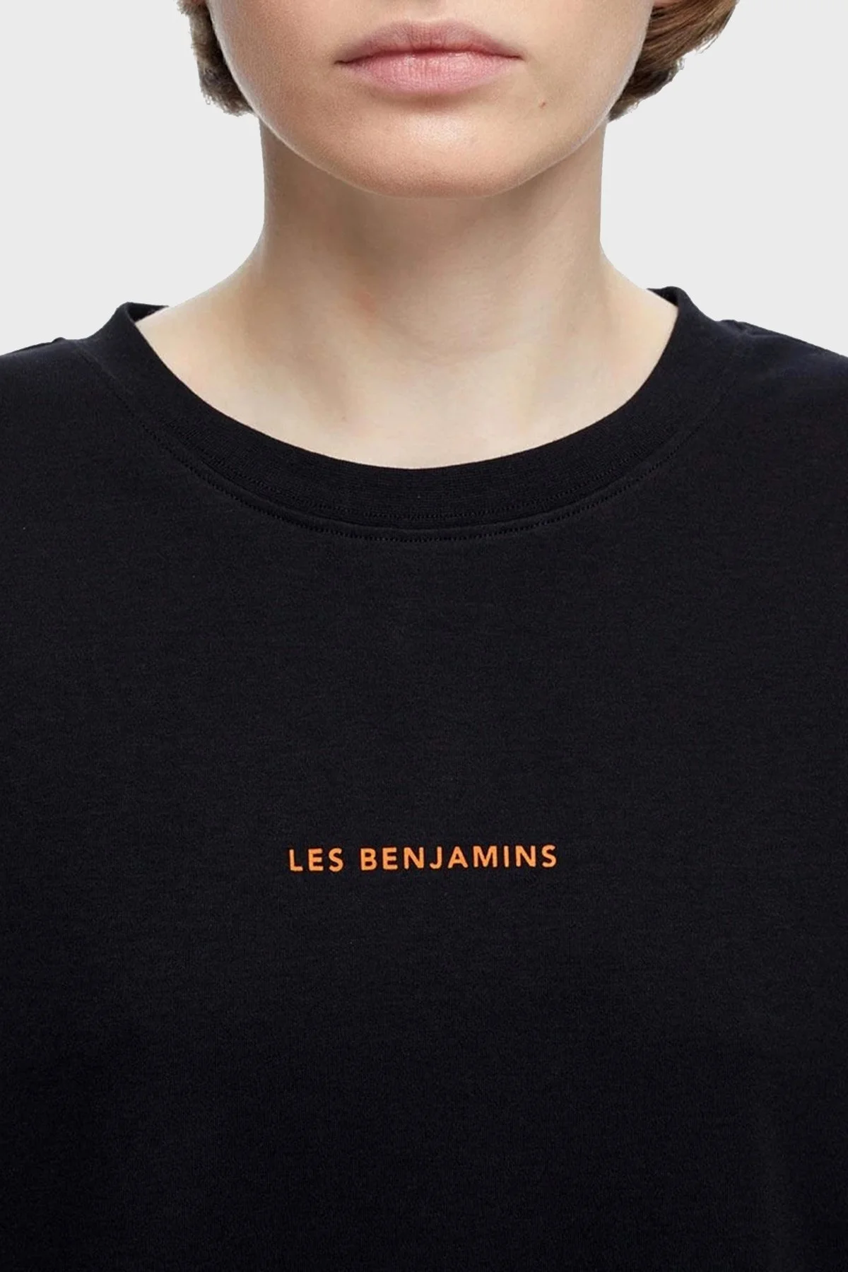 Les Benjamins Oversize Bisiklet Yaka % 100 Pamuk Bayan T Shirt LB21SSCORFUOT-001 SİYAH - 4