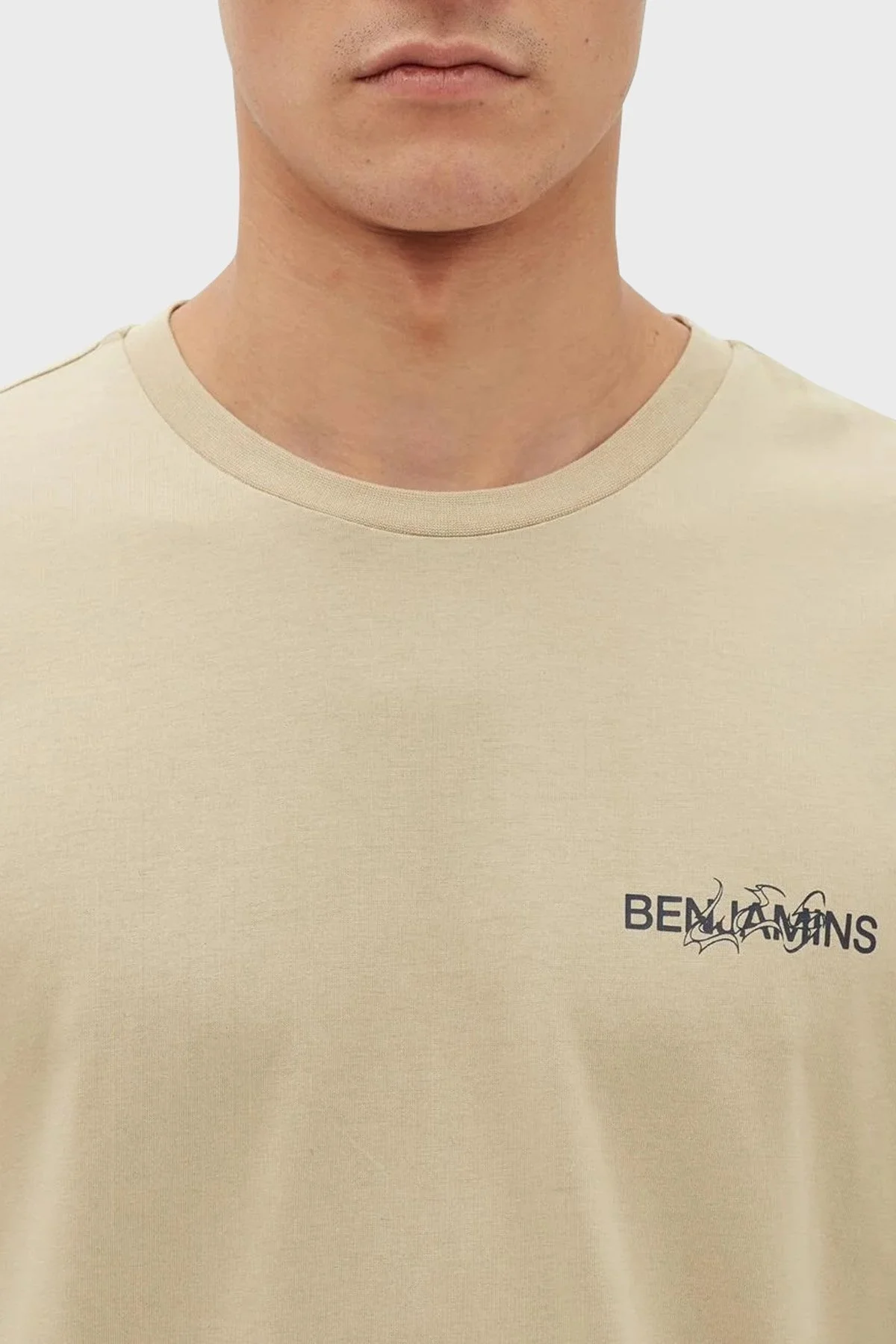 Les Benjamins Pamuklu Baskılı Oversize Erkek T Shirt LB23FWFRWMUTS-012 TAŞ - 5