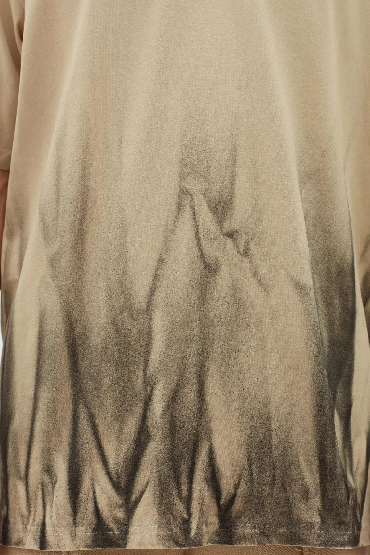 Les Benjamins Pamuklu Baskılı Oversize Erkek T Shirt LB23FWFRWMUTS-012 TAŞ - 6