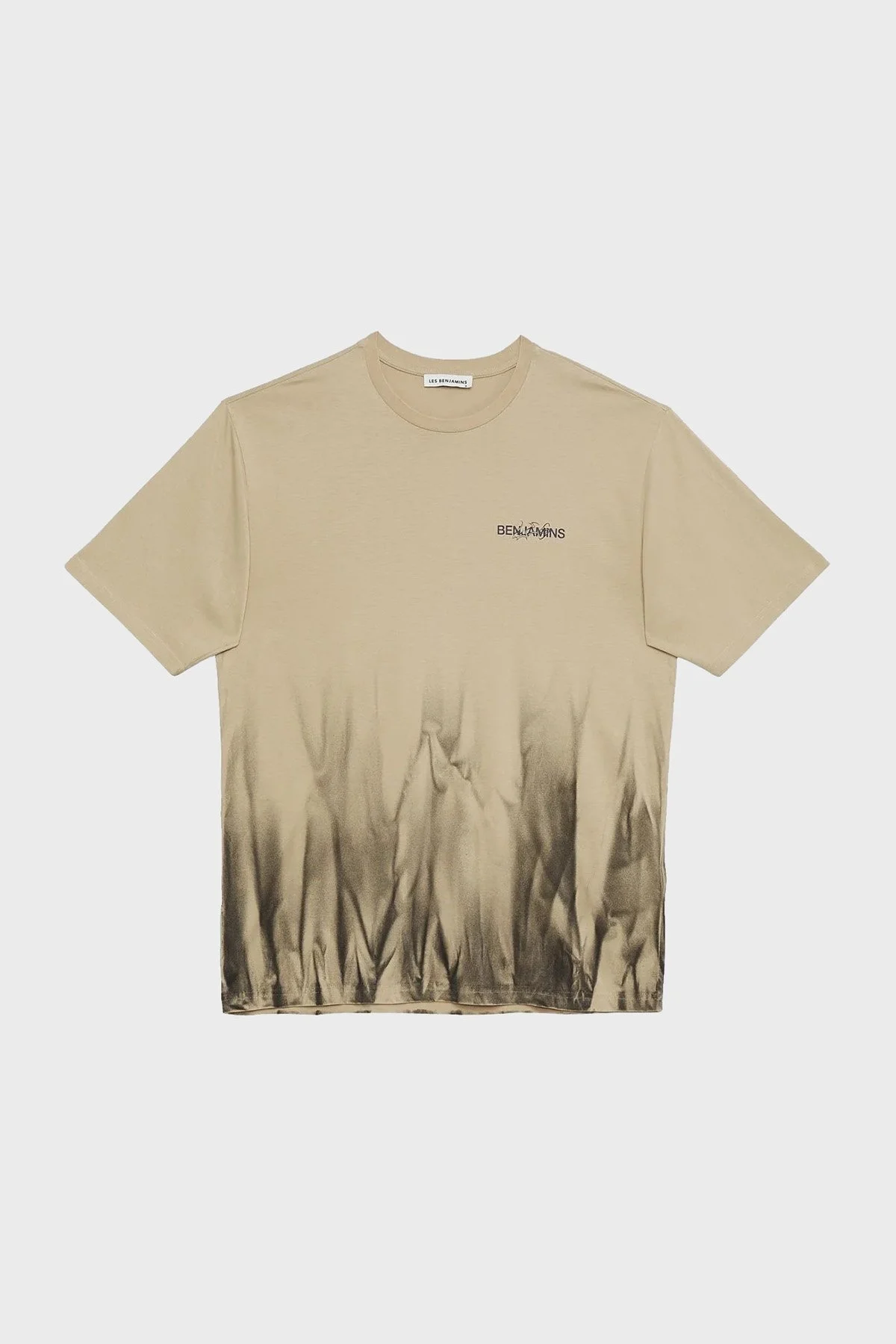 Les Benjamins Pamuklu Baskılı Oversize Erkek T Shirt LB23FWFRWMUTS-012 TAŞ - 7