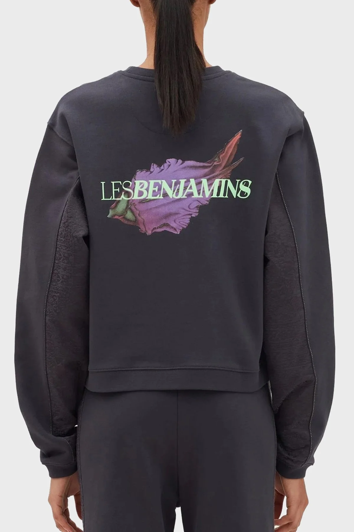 Les Benjamins Pamuklu Baskılı Regular Fit Bayan Sweat LB23FWFRWFUSW-008 ANTRASİT - 2