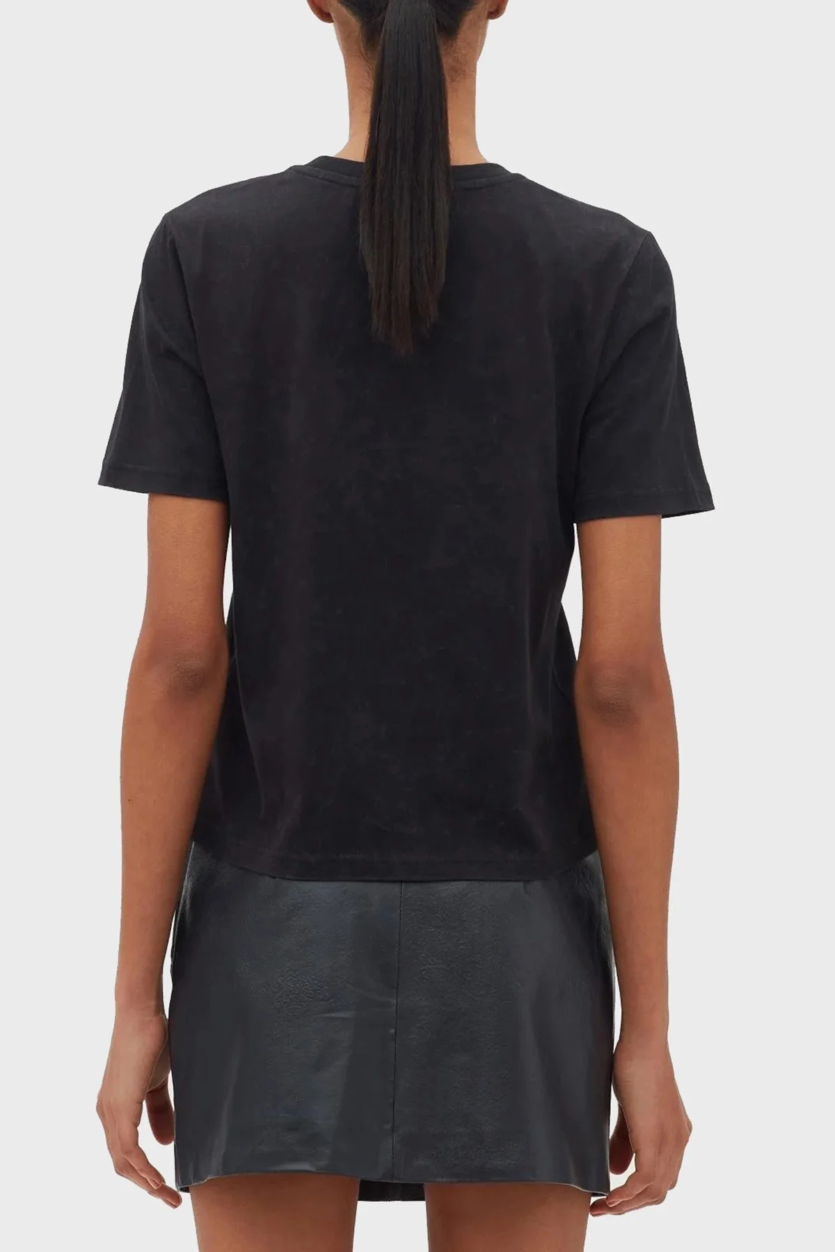 Les Benjamins Pamuklu Baskılı Regular Fit Bayan T Shirt LB23FWFRWFUTS-001 ANTRASİT - 2