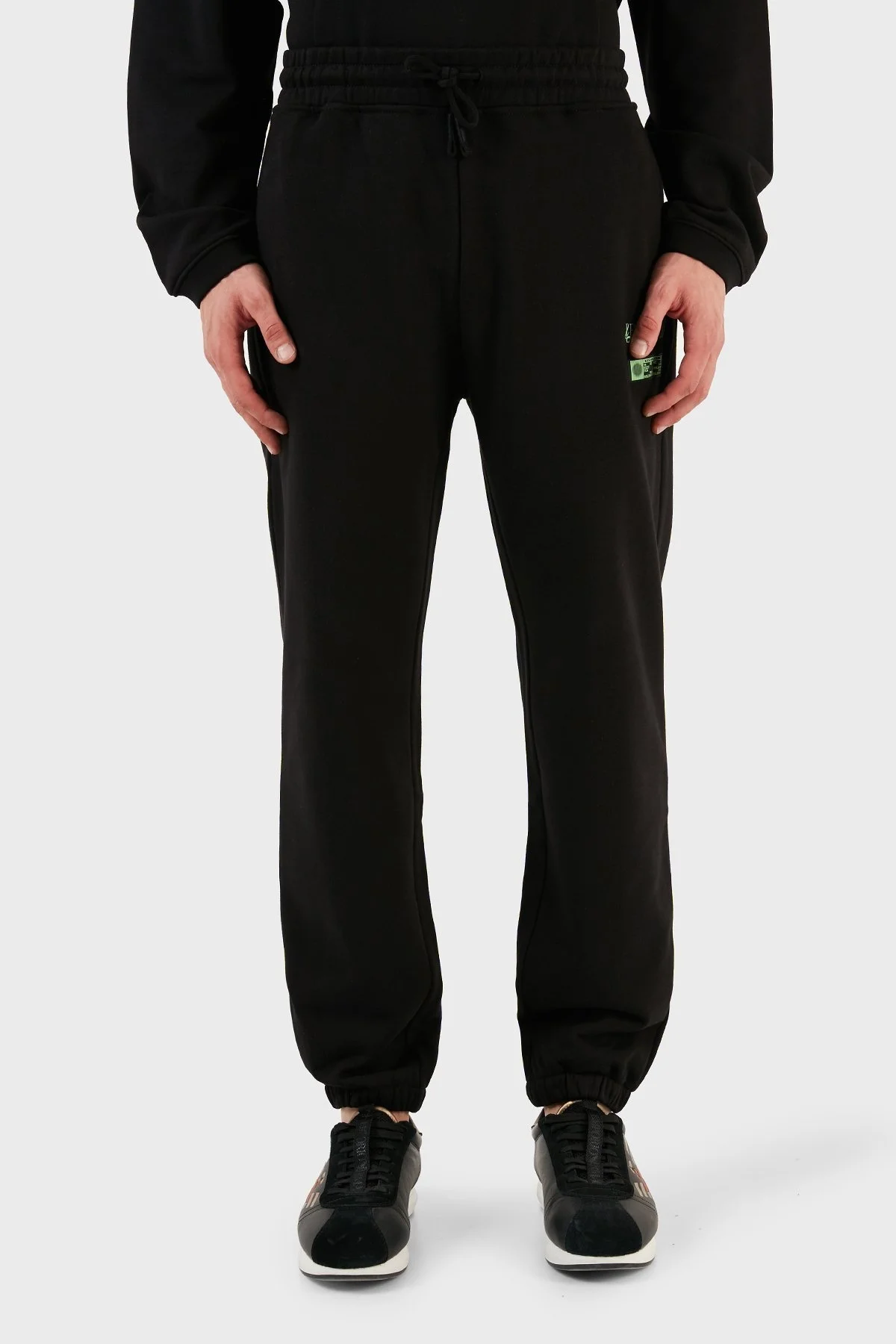 Les Benjamins Pamuklu Belden Bağlamalı Relaxed Fit Jogger Erkek Pantolon LB23FWFRWMUSP-008 SİYAH - 2