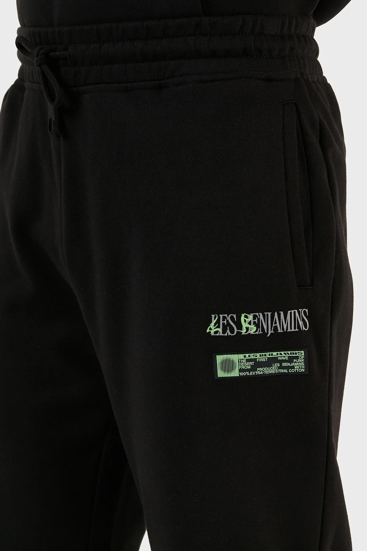 Les Benjamins Pamuklu Belden Bağlamalı Relaxed Fit Jogger Erkek Pantolon LB23FWFRWMUSP-008 SİYAH - 4