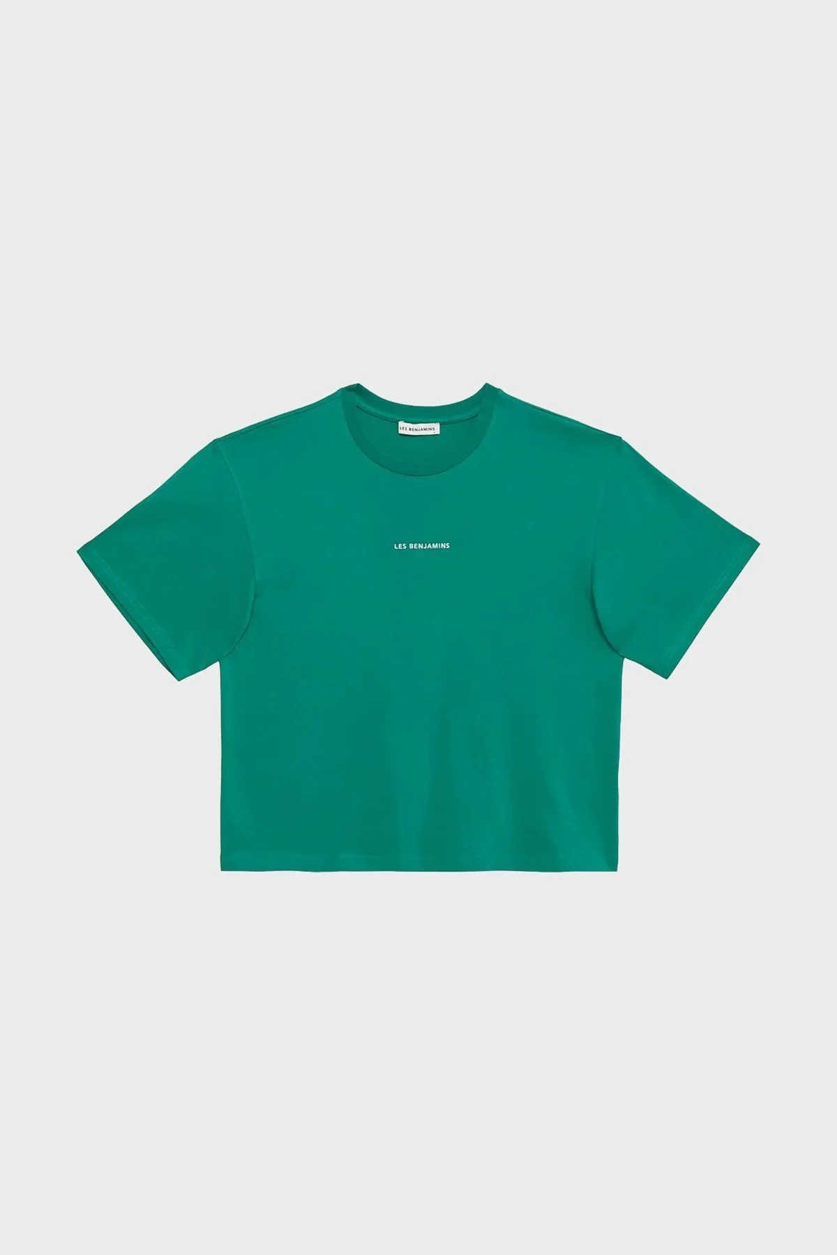 Les Benjamins Pamuklu Bisiklet Yaka Boxy Fit Bayan T Shirt LB23SSHOEFUTS-020 YEŞİL - 6