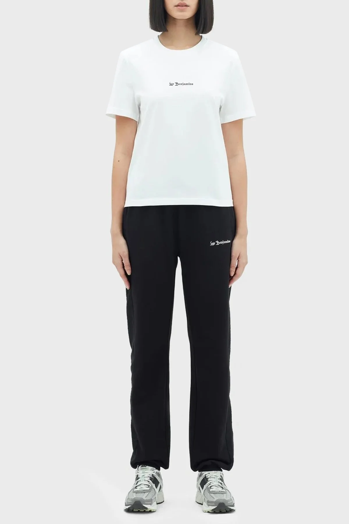 Les Benjamins Pamuklu Bisiklet Yaka Loose Fit Bayan T Shirt LB23SSHOEFUTS-017 BEYAZ - 2