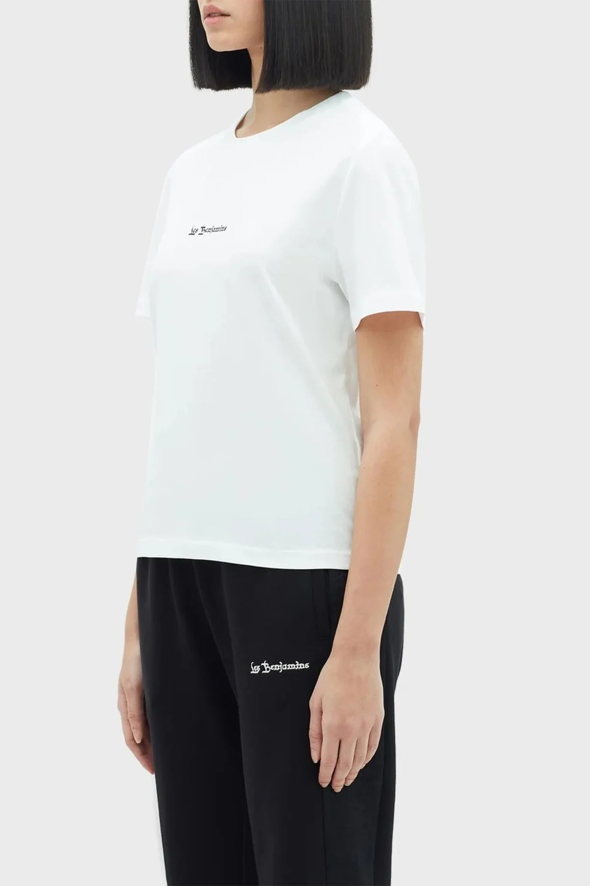 Les Benjamins Pamuklu Bisiklet Yaka Loose Fit Bayan T Shirt LB23SSHOEFUTS-017 BEYAZ - 3