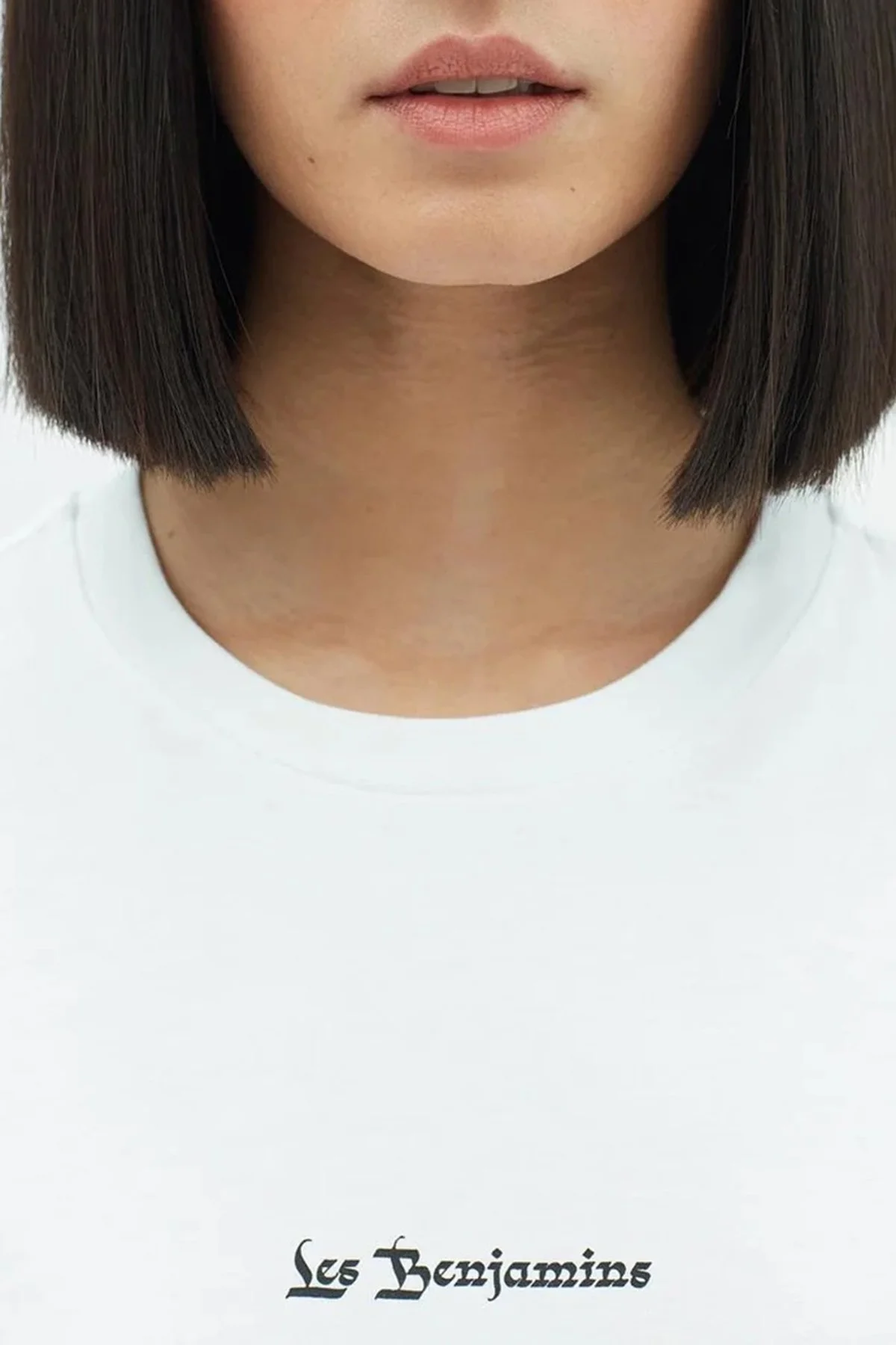 Les Benjamins Pamuklu Bisiklet Yaka Loose Fit Bayan T Shirt LB23SSHOEFUTS-017 BEYAZ - 4