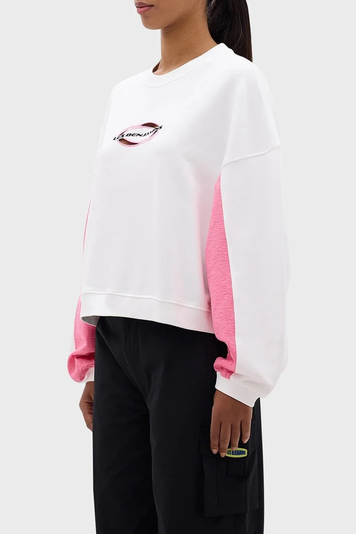 Les Benjamins Pamuklu Bisiklet Yaka Regular Fit Bayan Sweat LB24SSKISFUSW-004 BEYAZ - 8